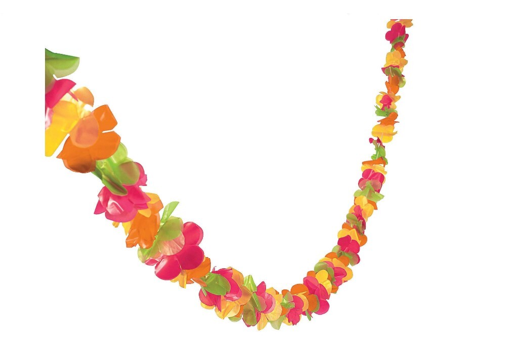 NR-Hawaiian Luau Door Curtain and Lei Garland for party