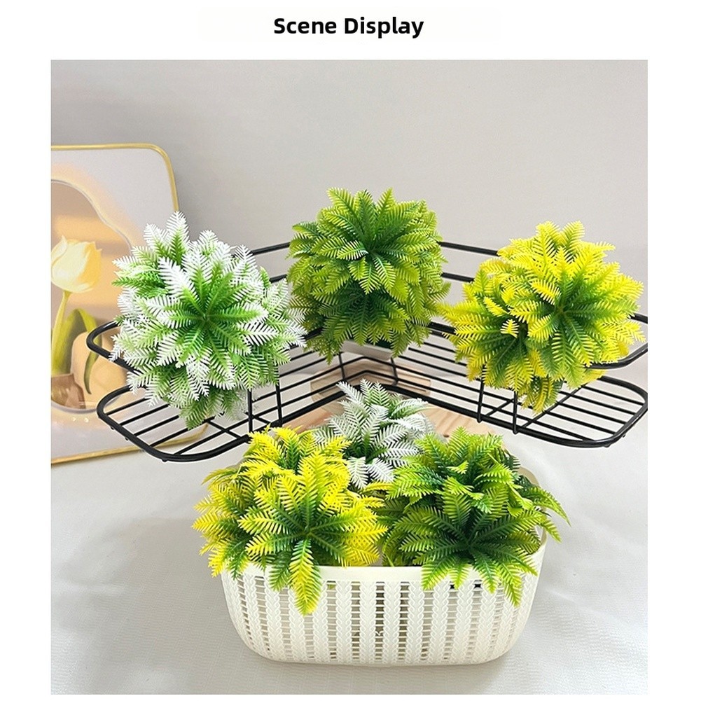 Coconut Leaf Faux Potted Plant for Contemporary Interior and Event Design