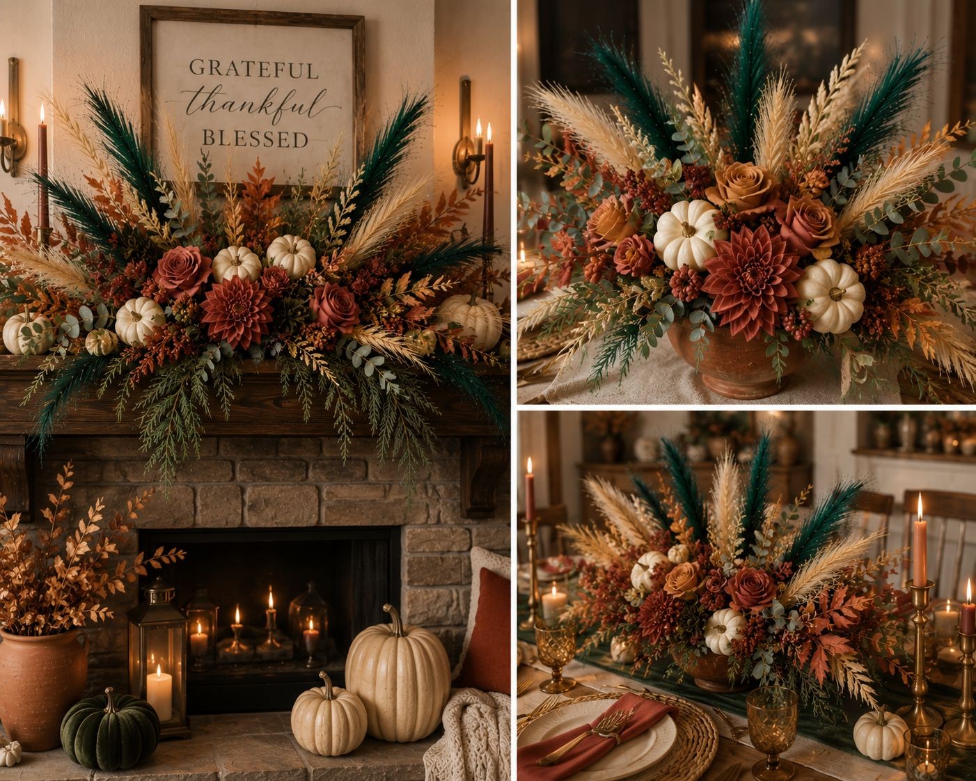 Emerald Green Faux Pampas Grass Set of 12 Artificial Pampas Stems Green Wedding