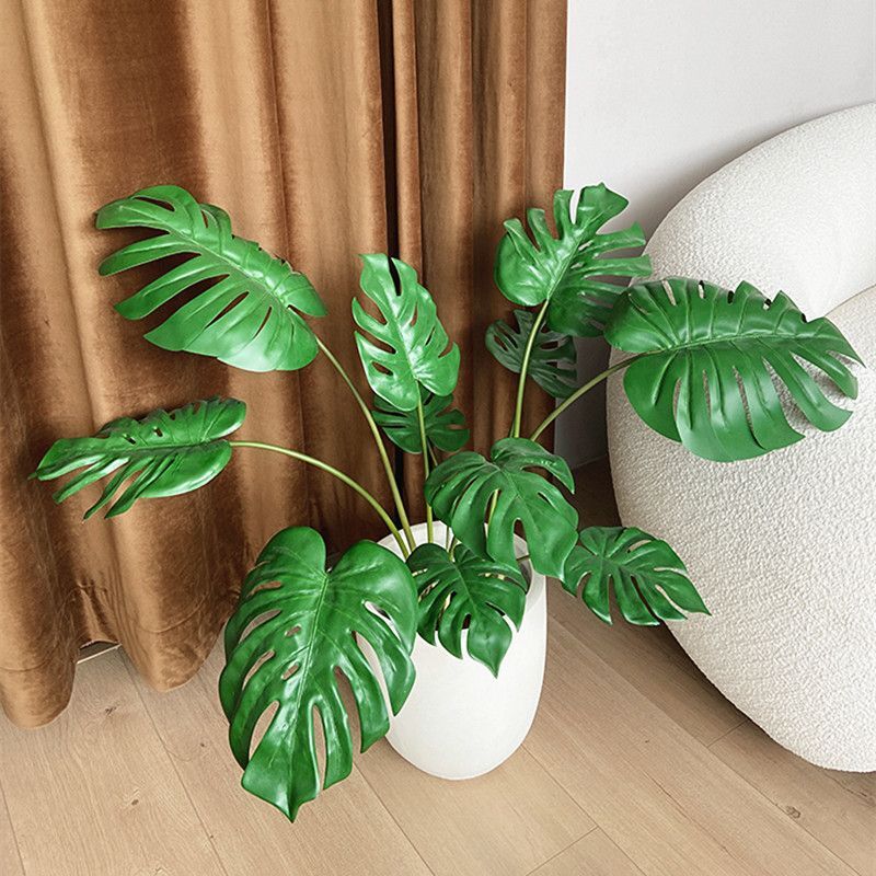 70-88cm Artificial Plant Plastic Palm Tree Leaves Office Hotel Home Garden Decor