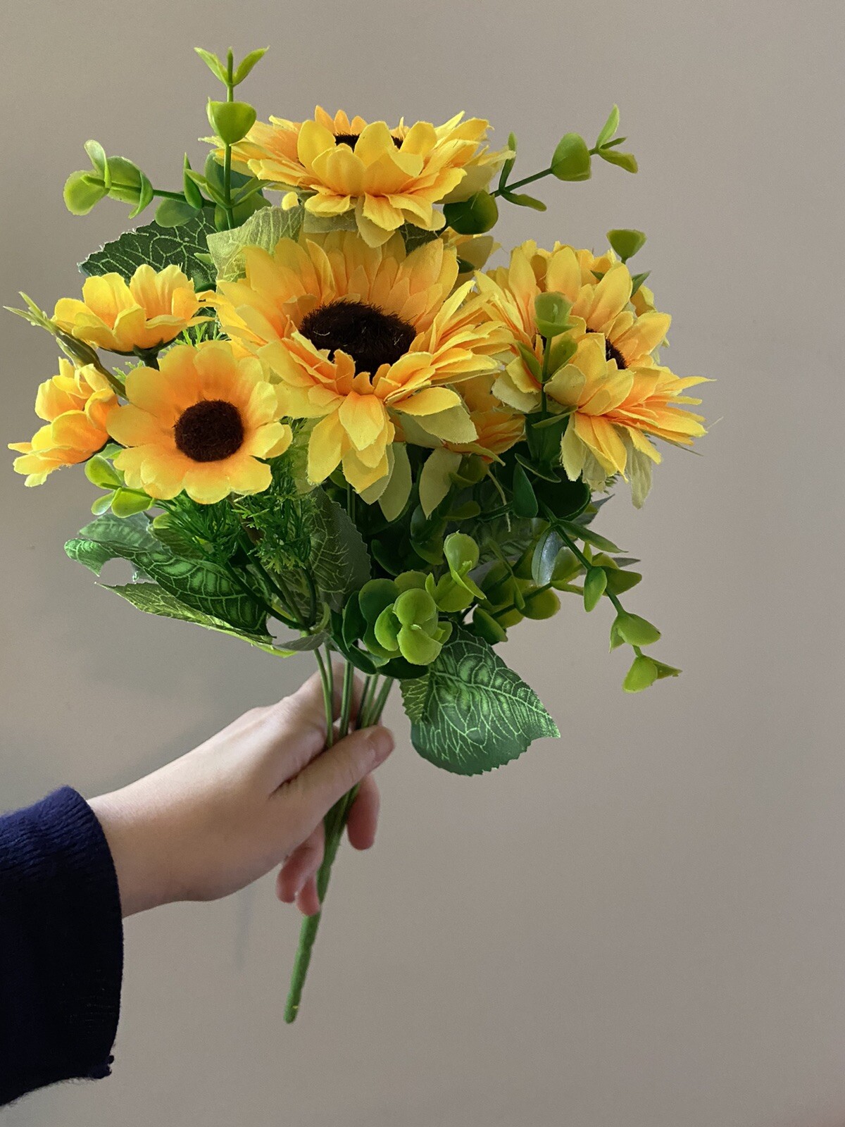 1 beautiful sunflower bouquet silk flower high quality artificial flower home