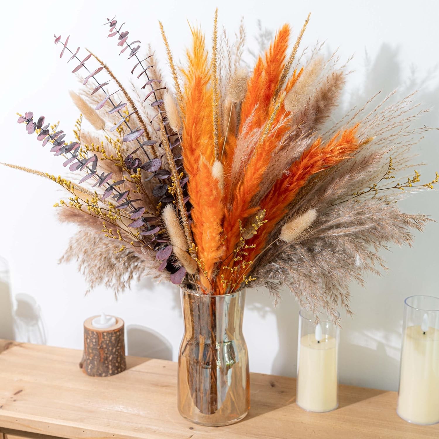Fall Decor Pampas Grass Decor Eucalyptus Boho Decor Bouquet Dried Pampas Home