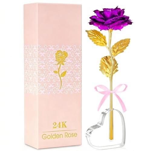 Eternal Roses in Heart Shaped Vase – Perfect Mother’s Day Gifts for Mom, Grandma