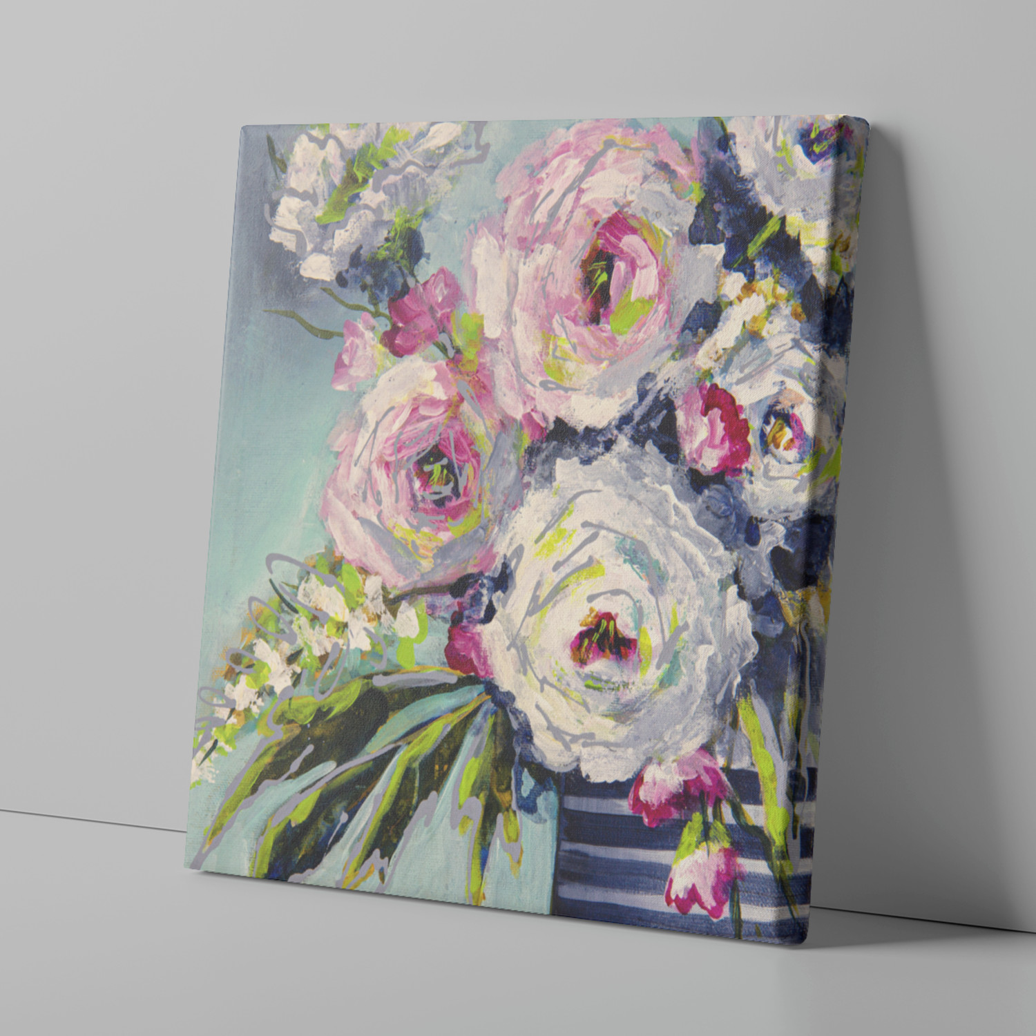 Contemporary Art Floral on canvas, original painting direct from artist