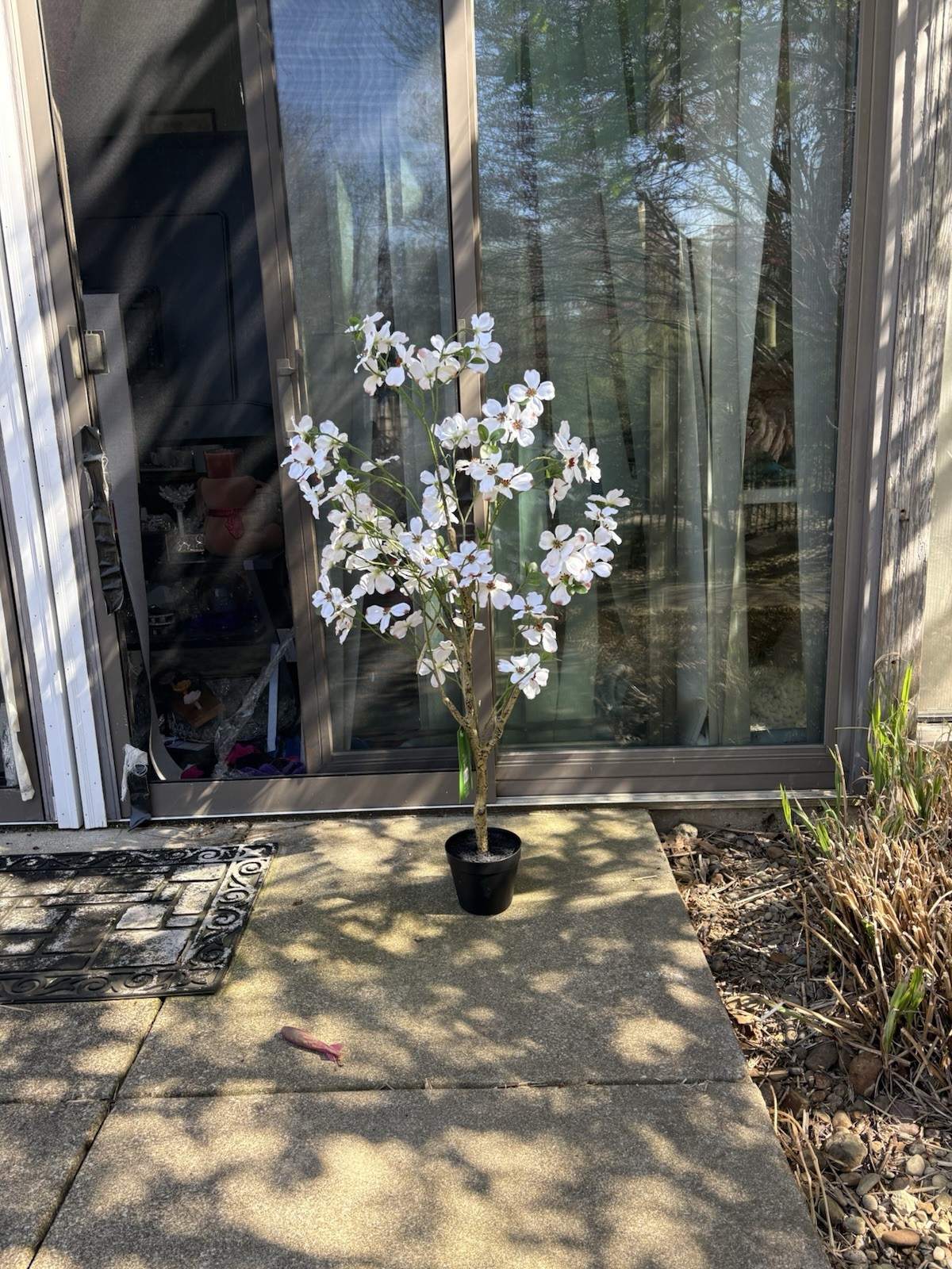 Ashland Artificial 4 Ft. Dogwood Silk Tree Potted