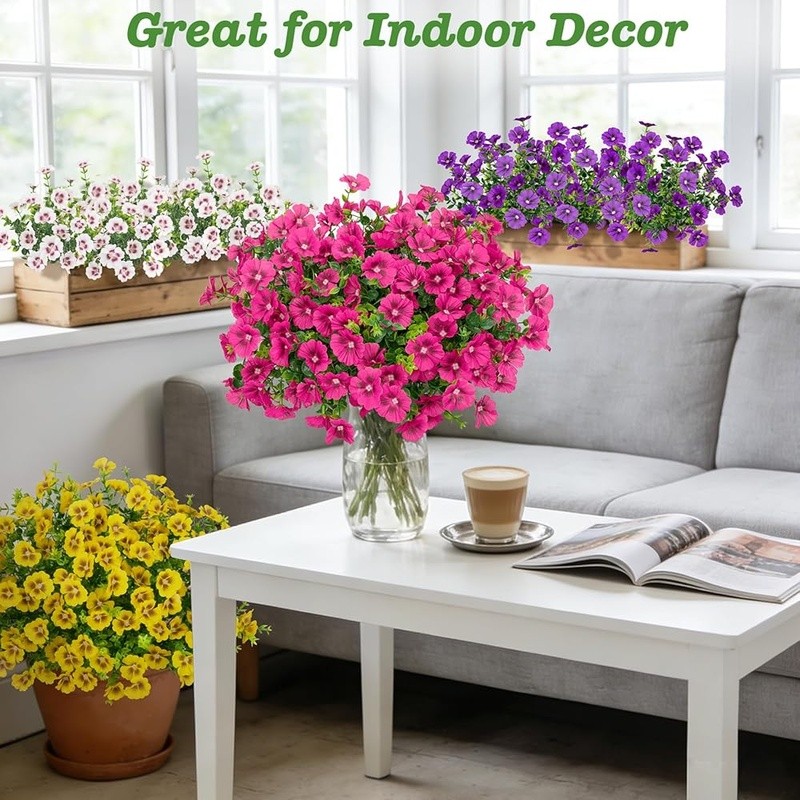 Vibrant Artificial Eucalyptus Flowers 8in Faux Flora Home Garden Decoration New
