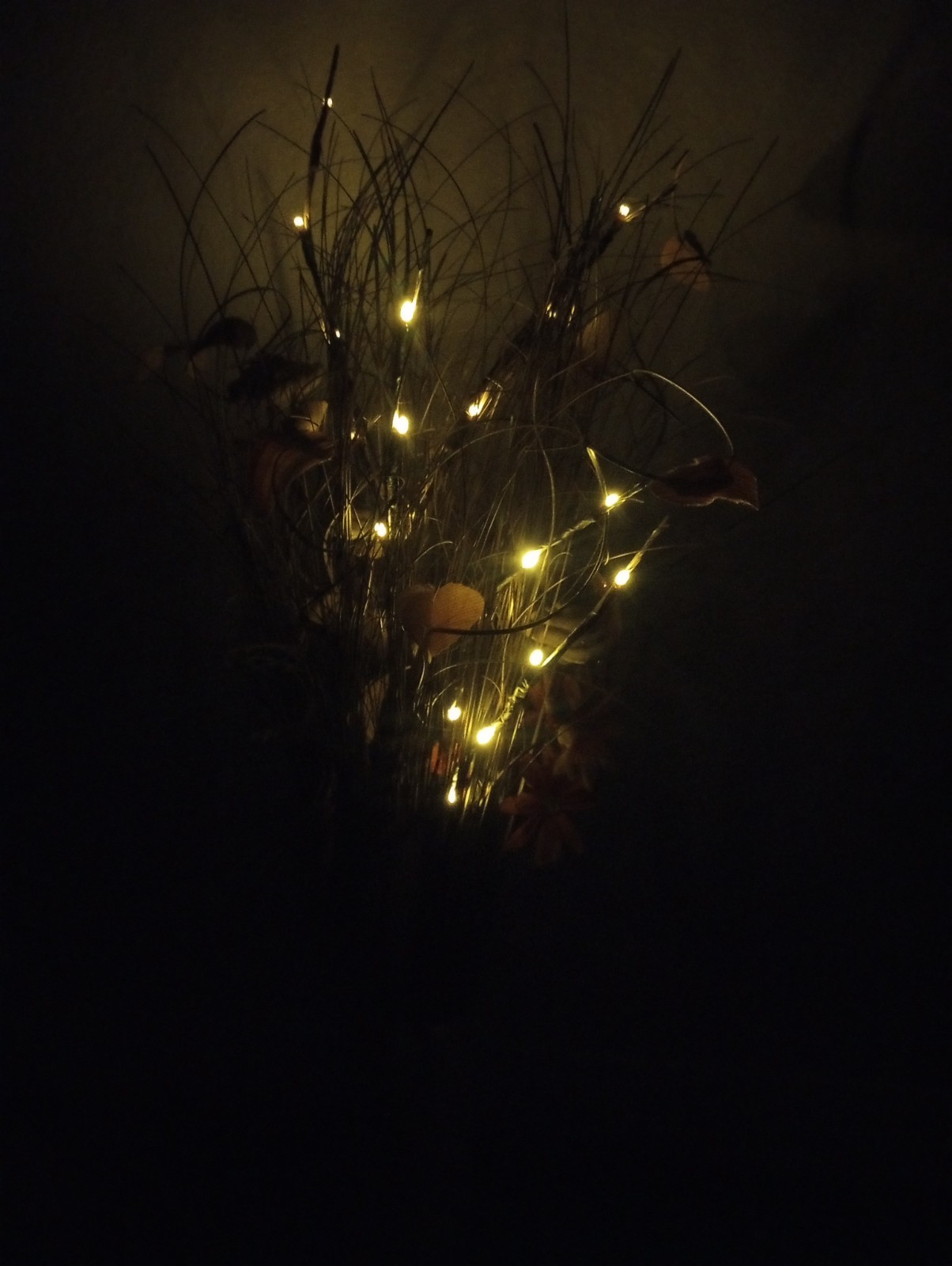 35″ Artificial Floor Arrangements Natural Grass bouquet in vase, with Lights