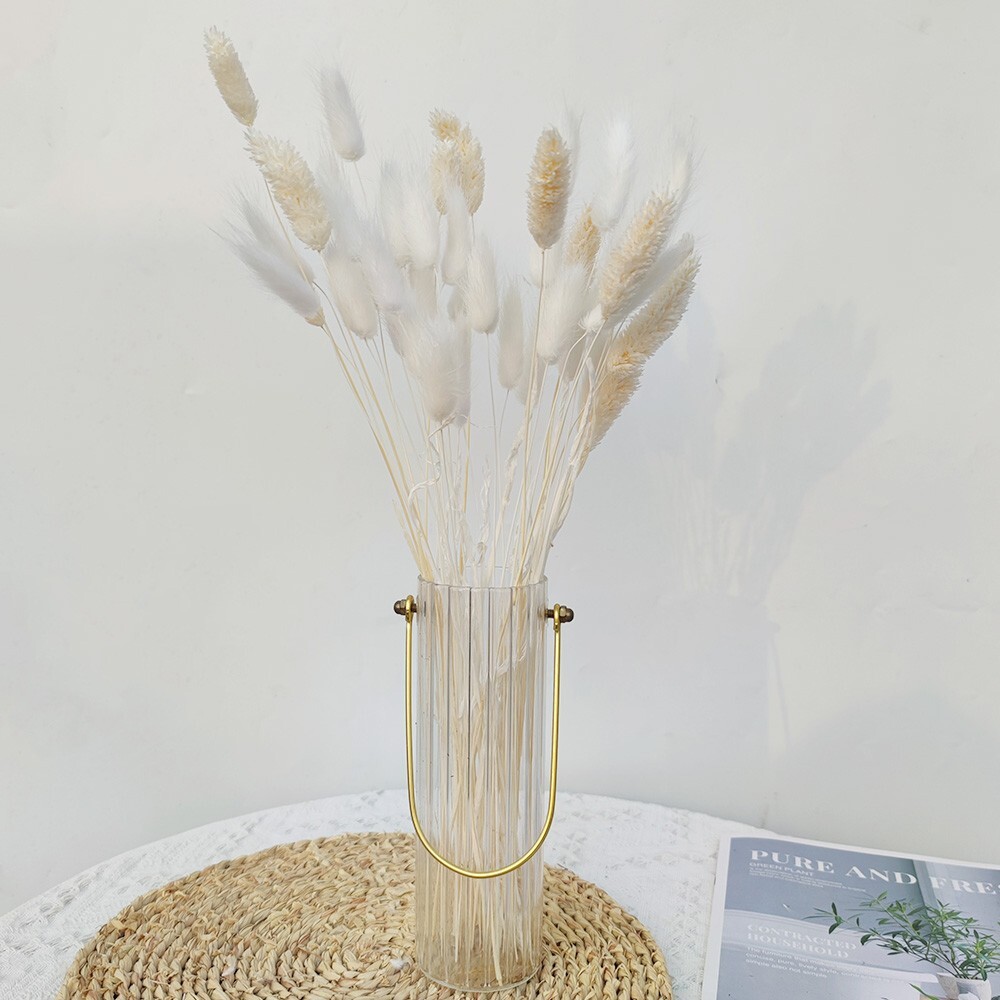 75 Pcs Dried White Pampas Grass 17″ Decor for DIY Flower Arrangements #20
