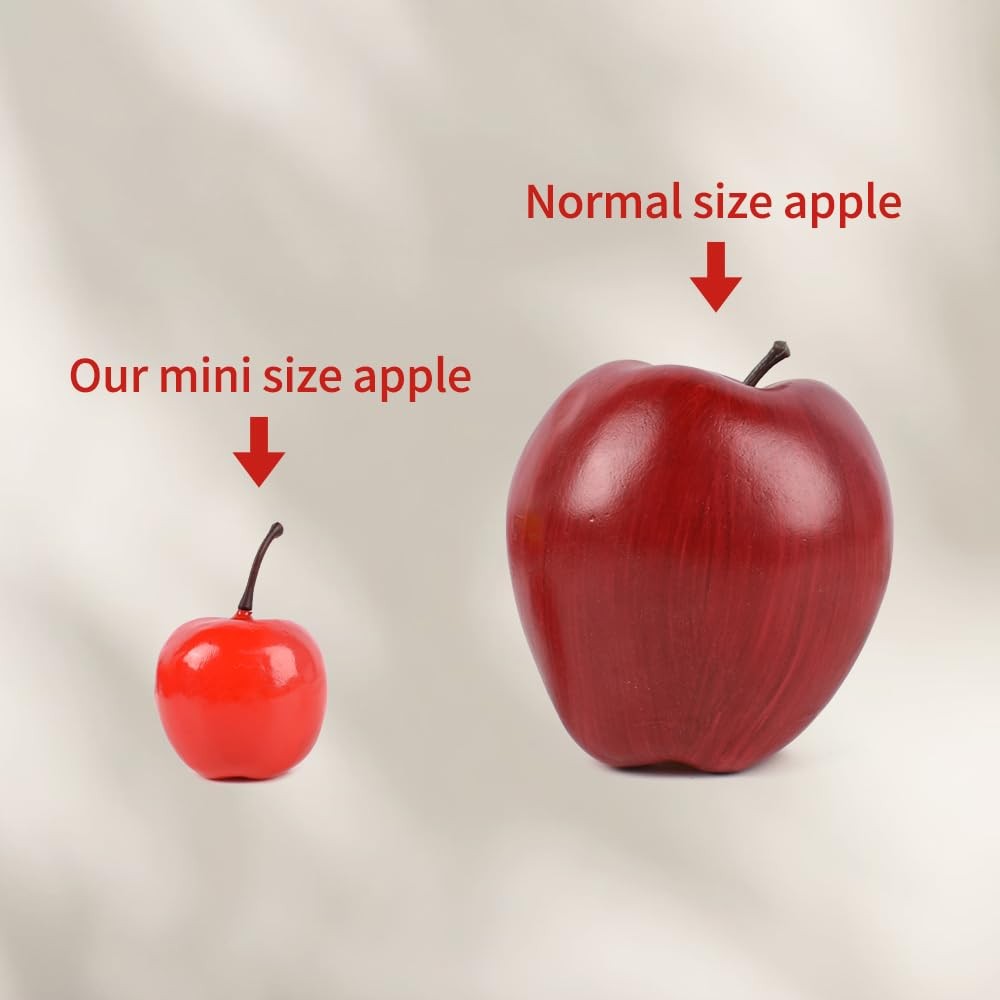20PCS Artificial Mini Apples Small Fake Apple Fruit Home Kitchen Party Decor,…