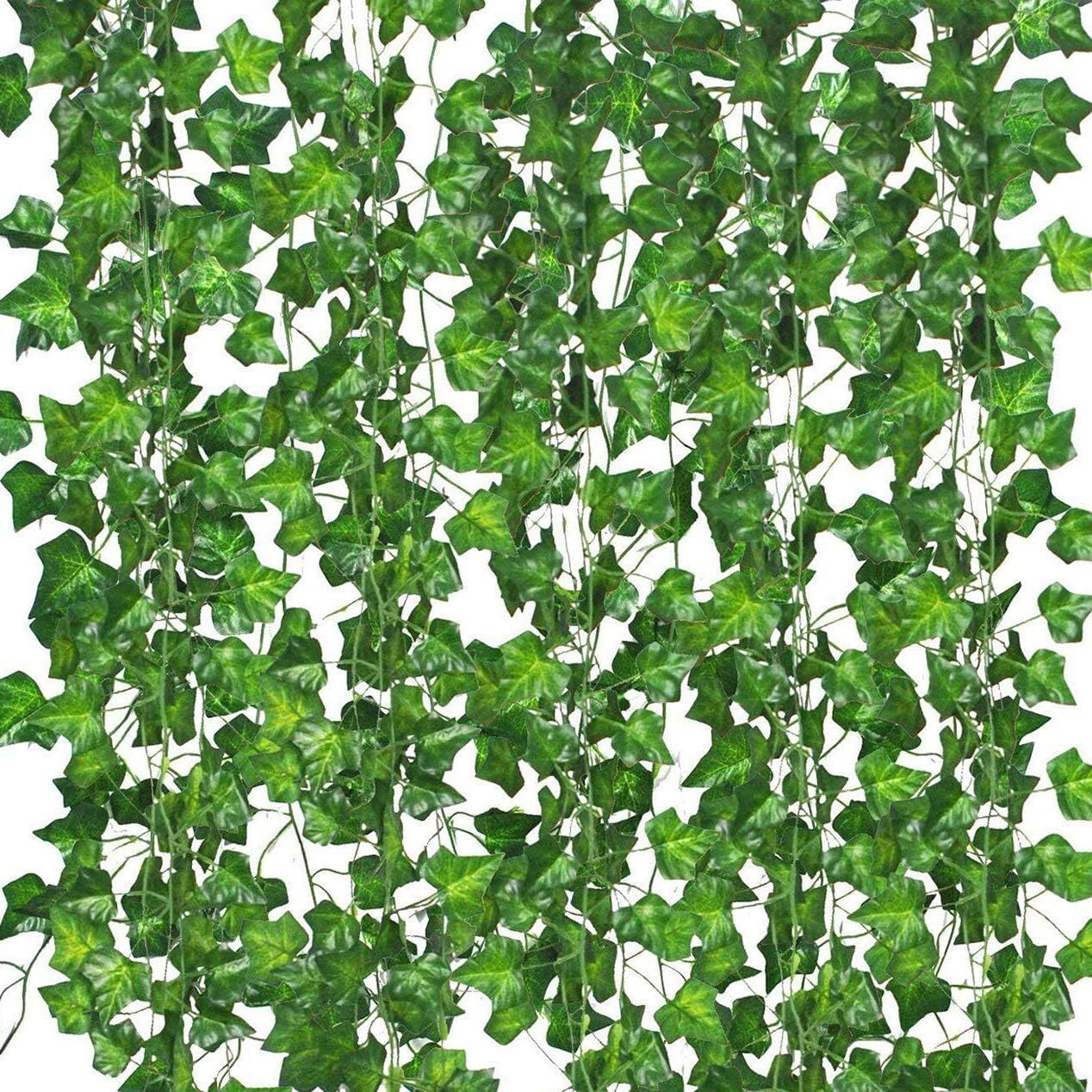 24 Strands 168FT Artificial Ivy Fake Vines Greenery Garland Party Hanging Plants