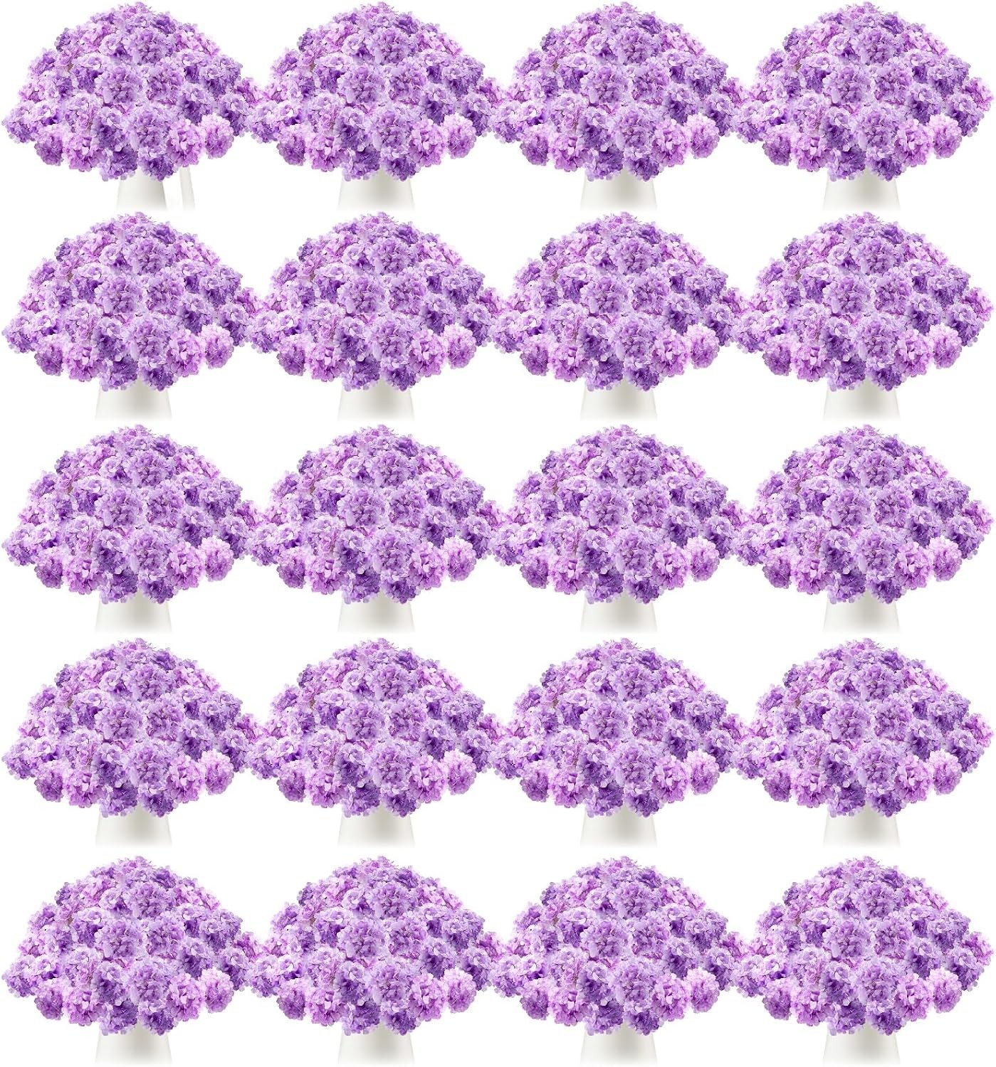 200 Pcs Hydrangea Artificial Flowers Bulk 7.48 Inch Artificial Hydrangeas with