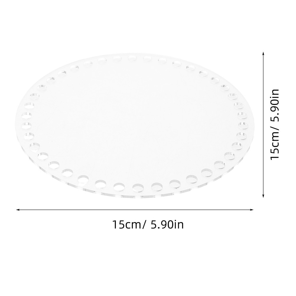 10Pcs Durable Acrylic Round Base for Crochet Bags DIY Transparent Handbag Shaper