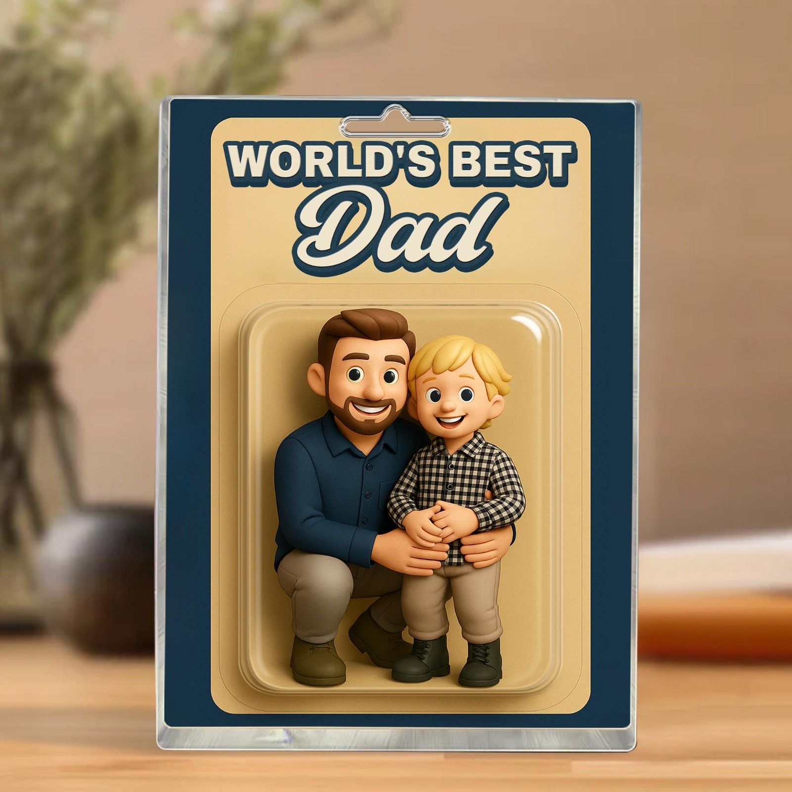 Personalized Fathers Day Gift For Dad, Custom Photo Dad And Kids Action Figure