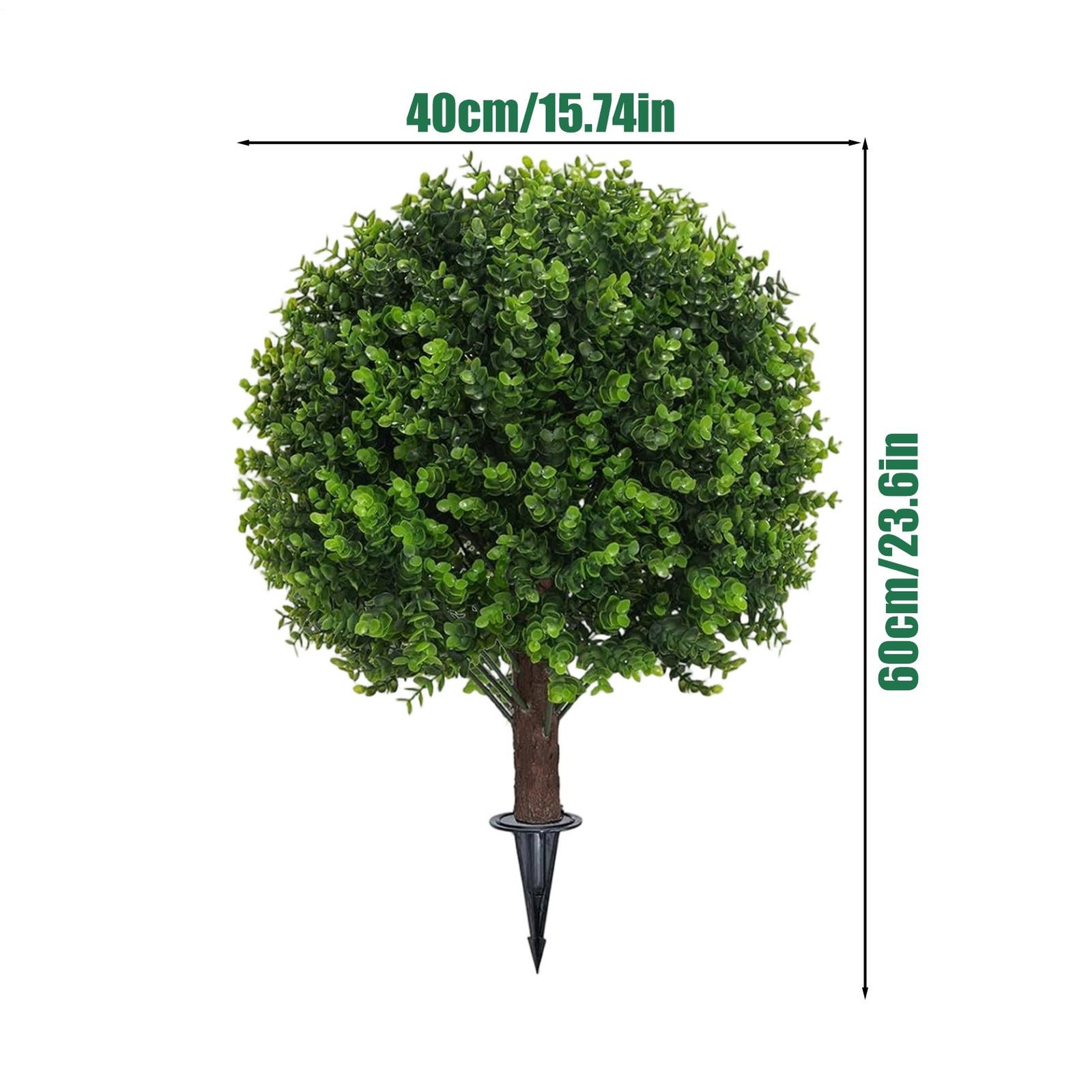 Fake Shrubs 23 Inch UV Resistant Boxwood Artificial Outdoor Trees Faux