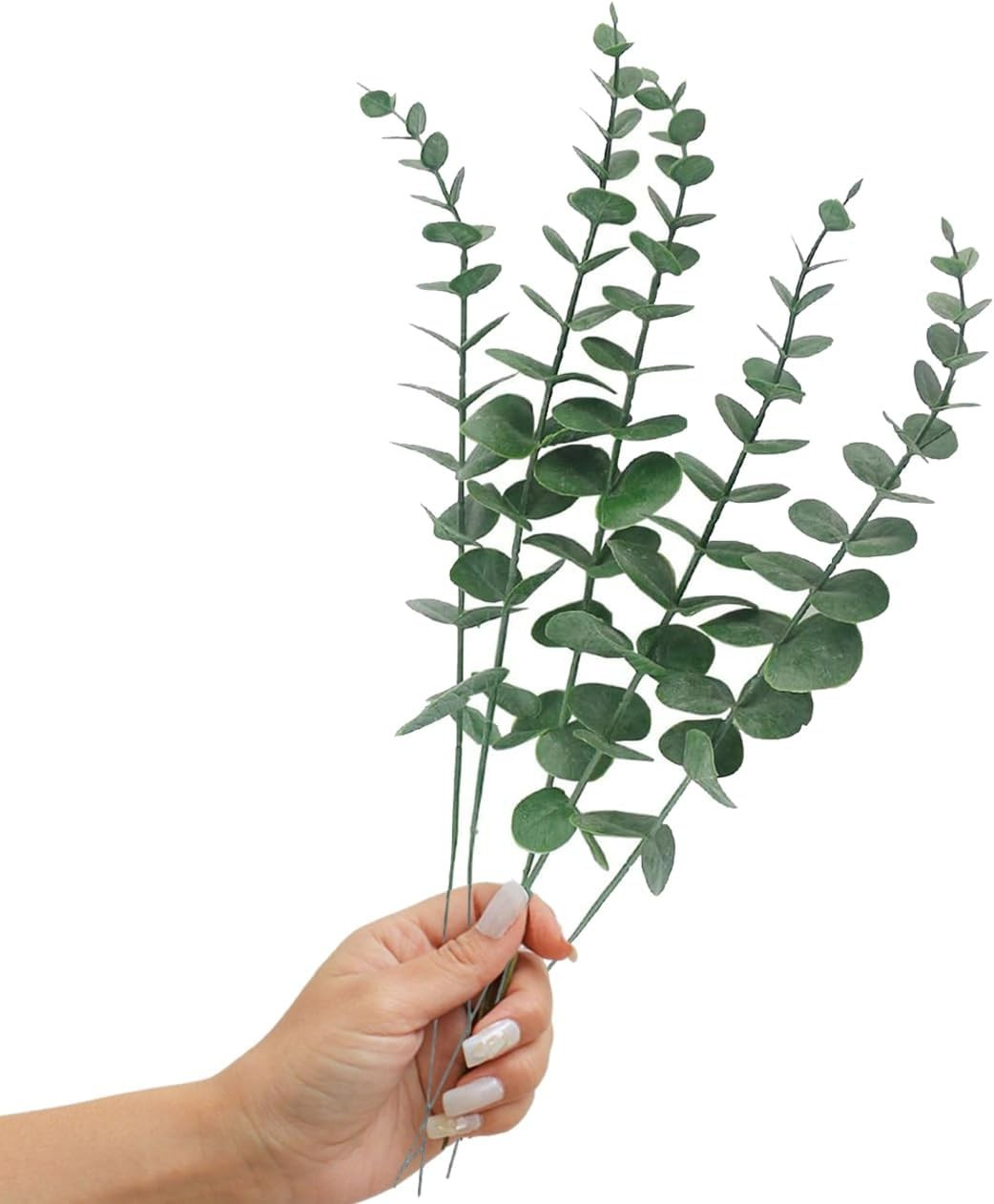 5 Pcs Flexible Artificial Eucalyptus Stems – Effortless Decor for Every Occasion