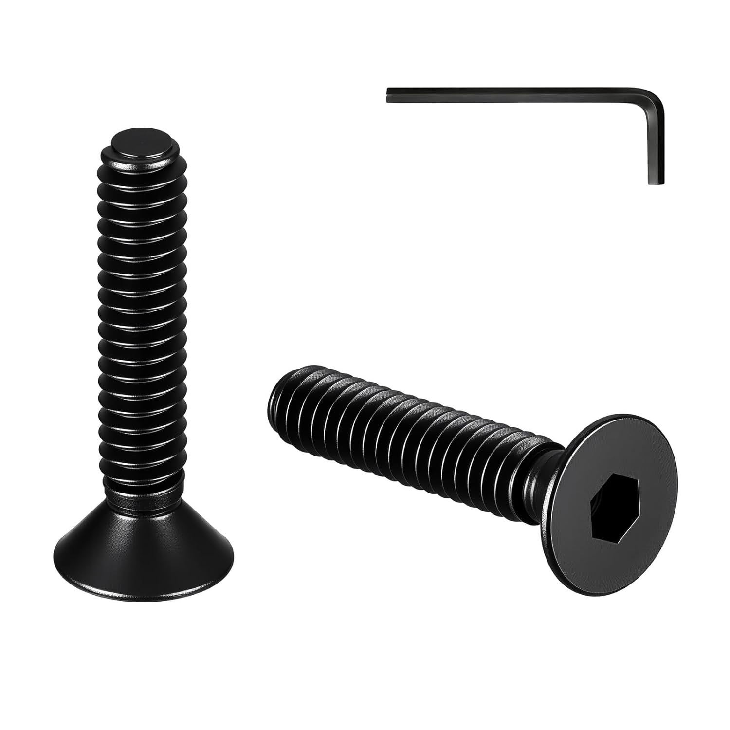 20 Pcs #6-32 X 1 Flat Head Socket Cap Machine Screws,Grade 10.9 Alloy Steel Coun