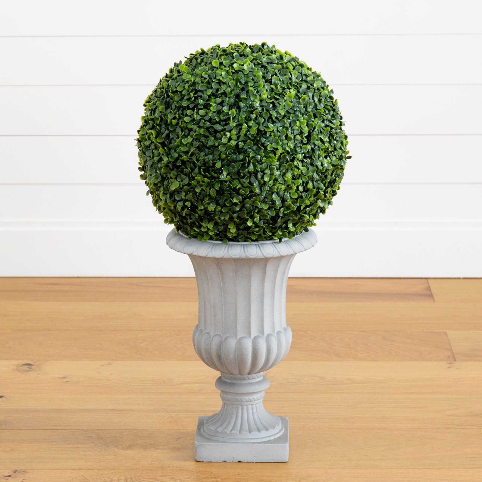2.5’ Artificial Boxwood Topiary Tree with Urn UV (Indoor/Outdoor). Retail $215