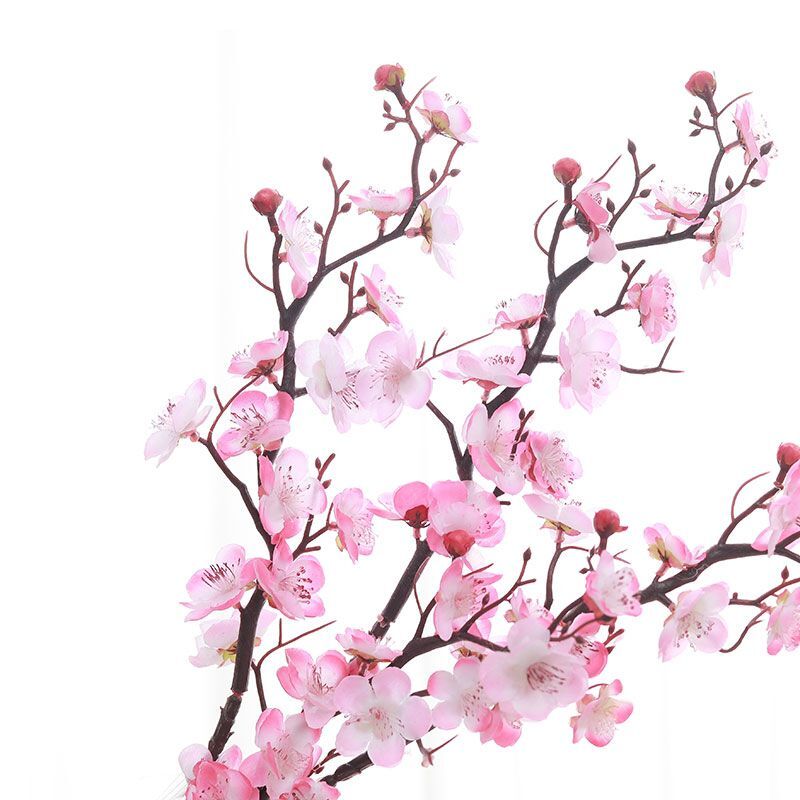 60cm Long Artificial Plum Flower Silk Petals Spring Winter Home Garden Decor NEW