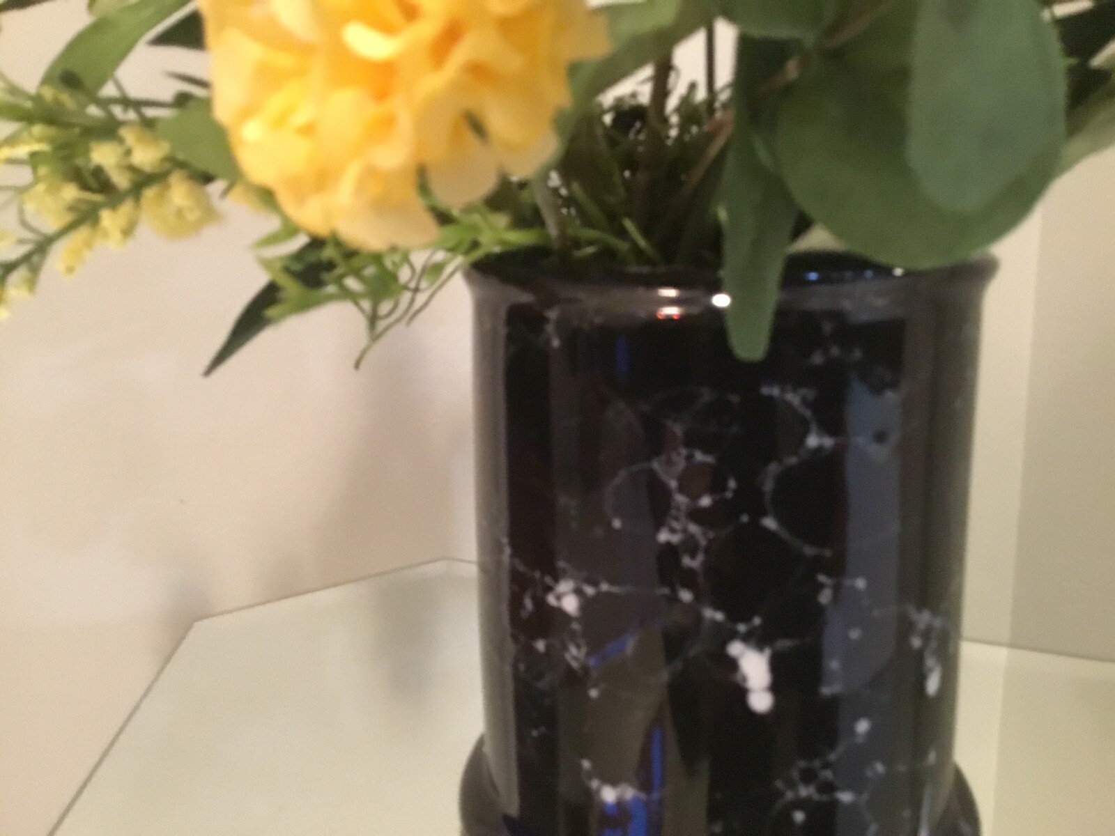 New Handmade Floral arrangement in vase Yellow and White Sunflower