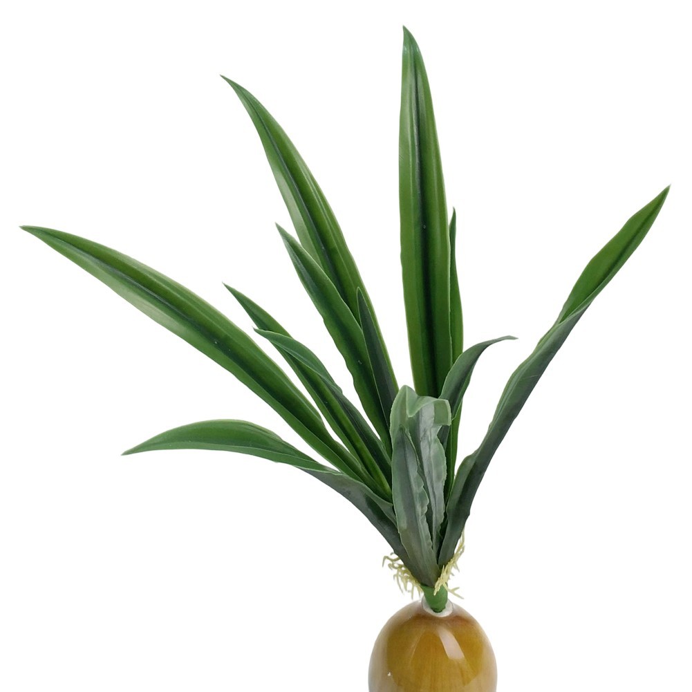 Artificial Orchid Foliage 45cm Green Plastic Leaves for Home Decor Projects