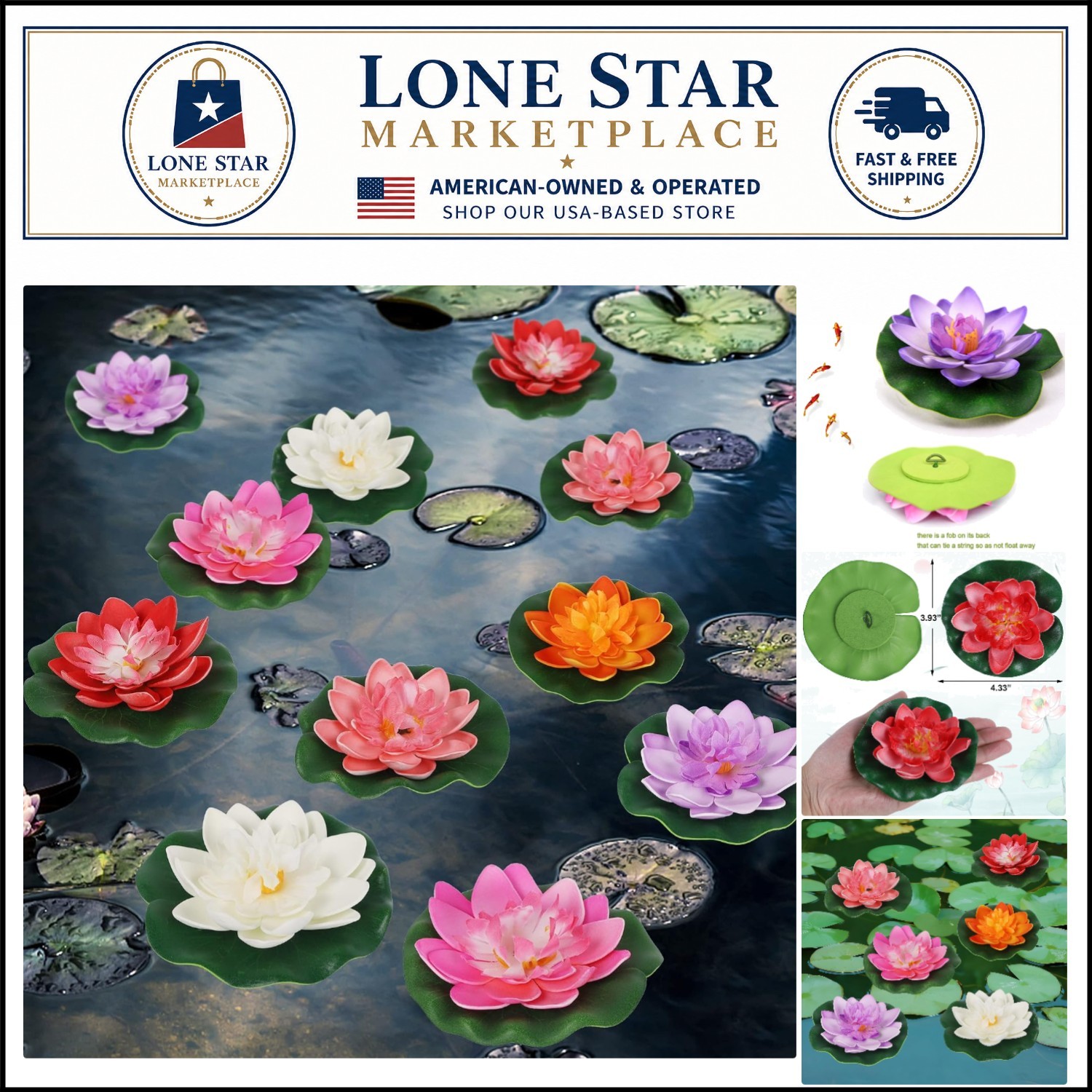 Realistic Artificial Lotus Flower Collection – 12 Pcs for Home and Garden Decor