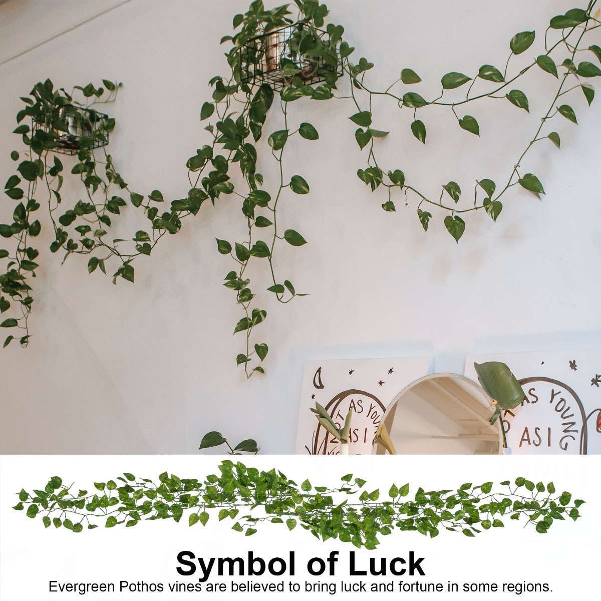 Fake Hanging Plant Artificial Hanging Plant Pothos Vines Hanging Plant HomeDecor