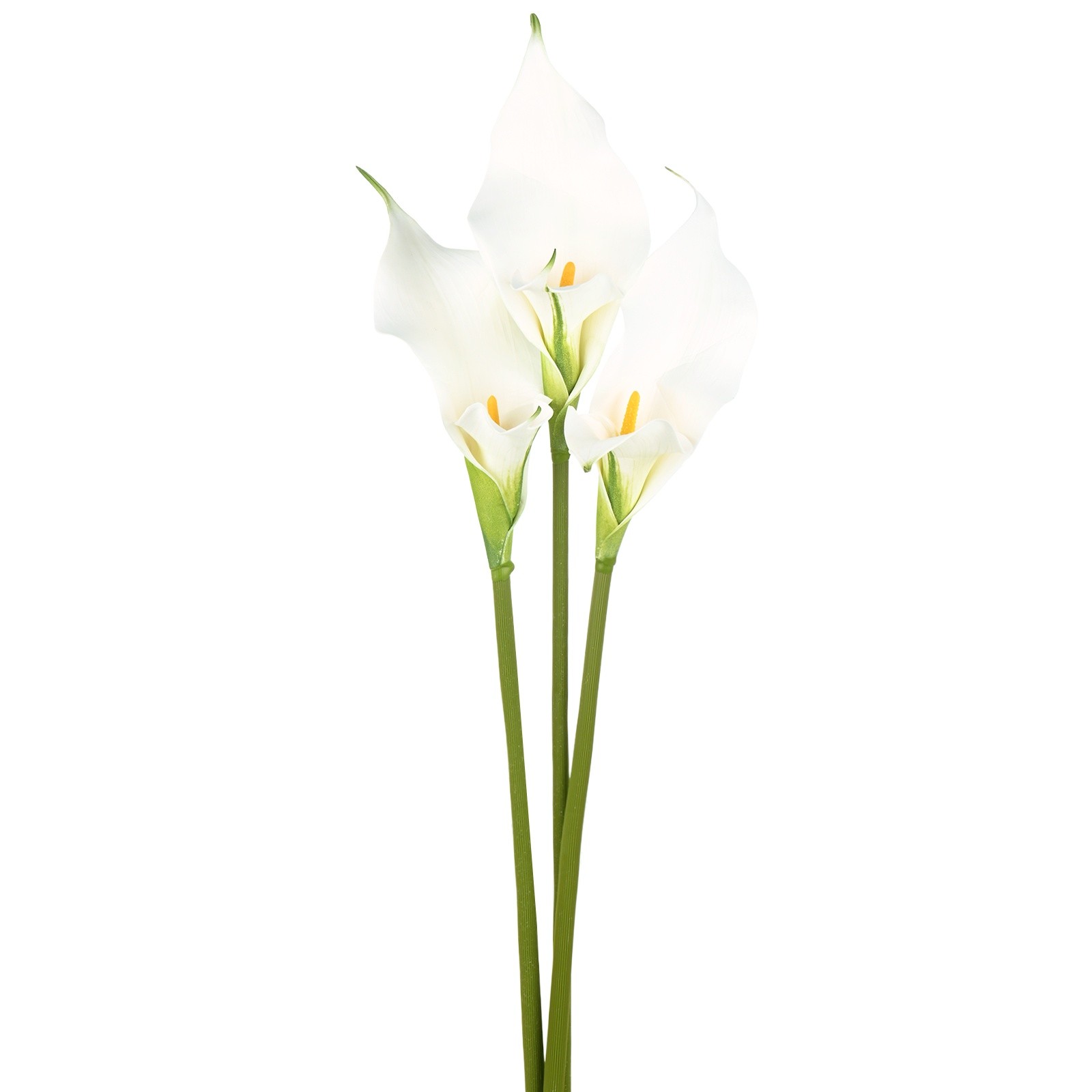 3-Pack Two-petaled Artificial Calla Lily Flowers 23 Inch for Home [White]