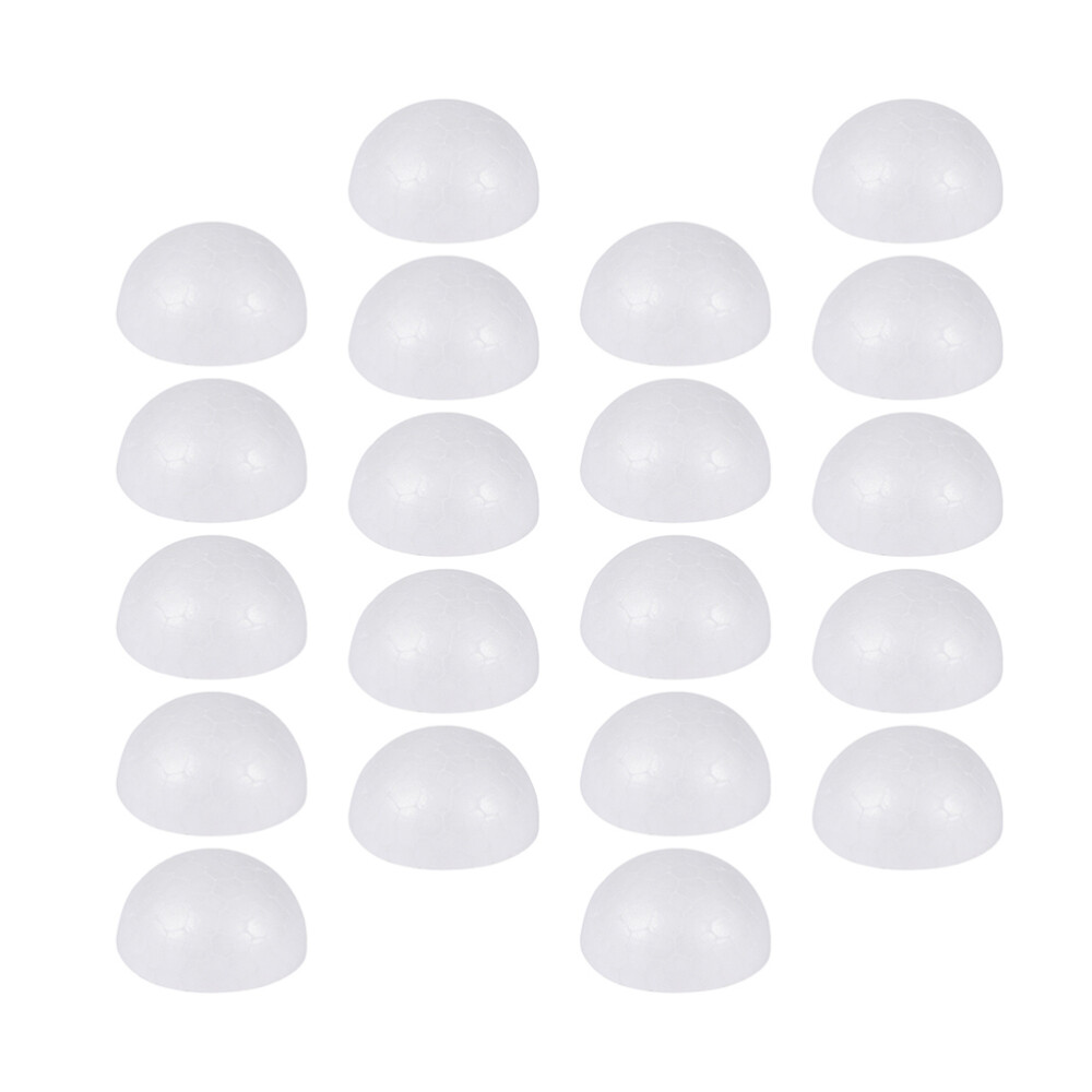 20pcs Craft Polystyrene Balls Flower Holder Craft Flower Arranging Half Balls