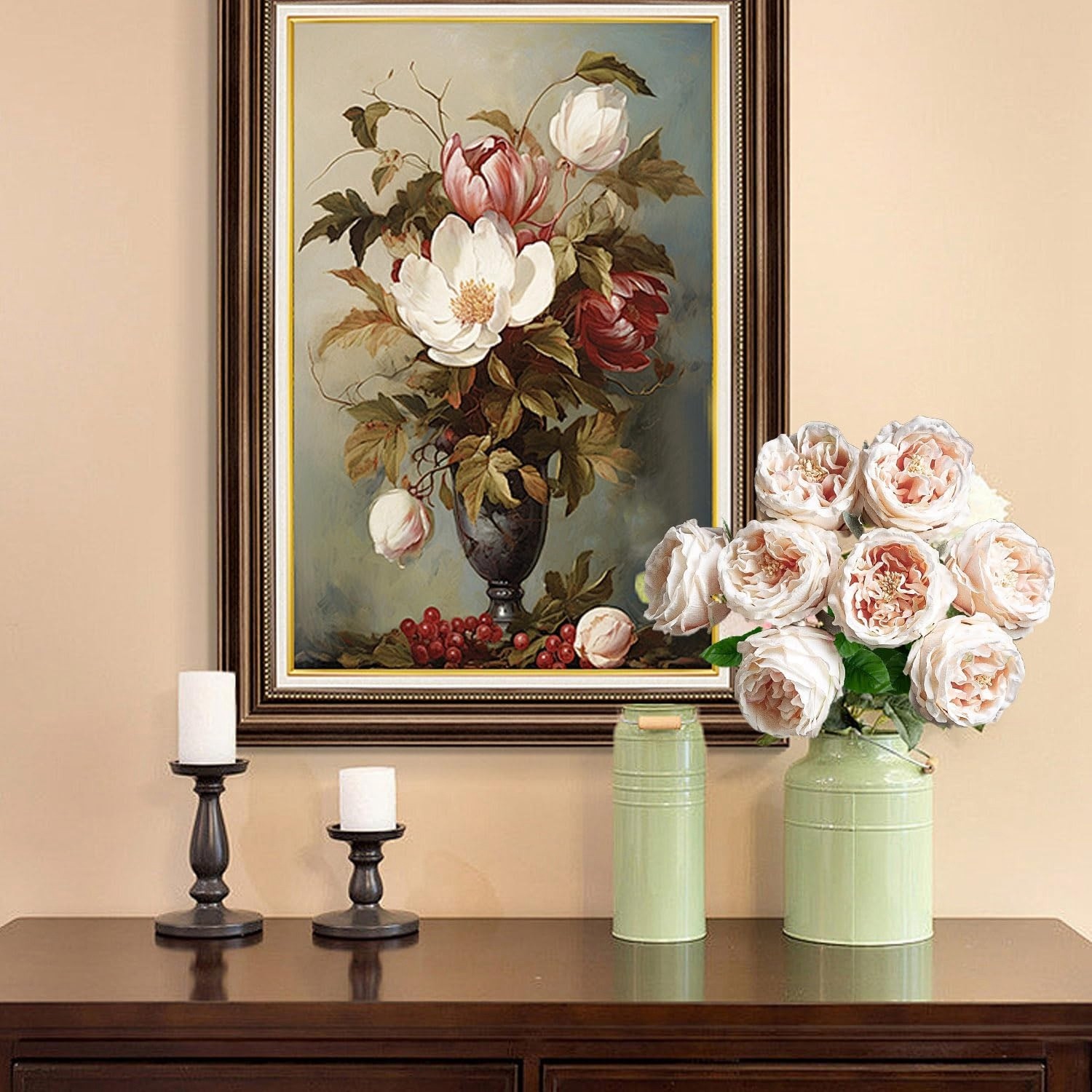 Real Peonies , 3.5″ Bloom Rose Peony Latex Fake2722