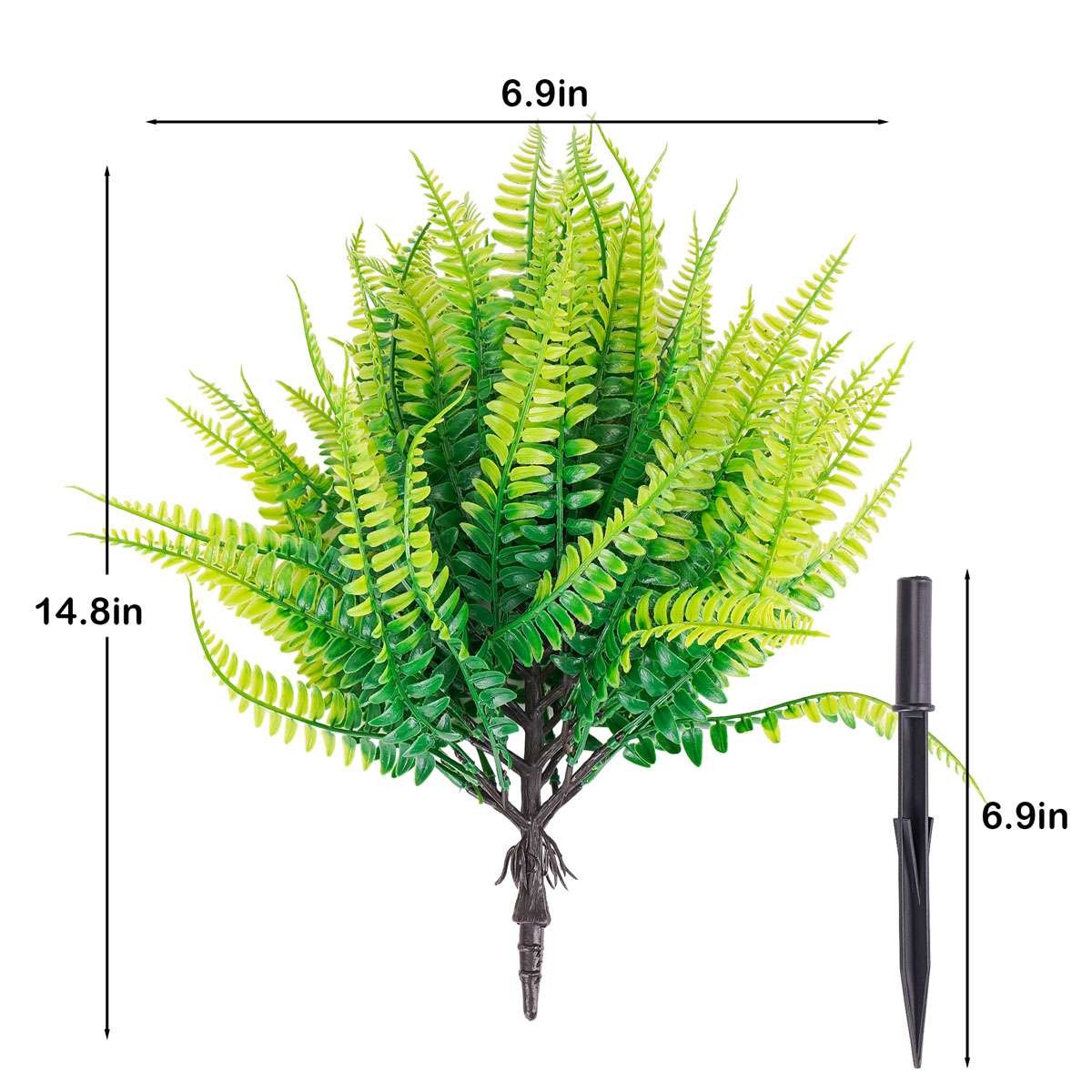 Large Artificial Fake Boston Fern Bundle Plants Bushes Ferns Outdoor Decor LOT