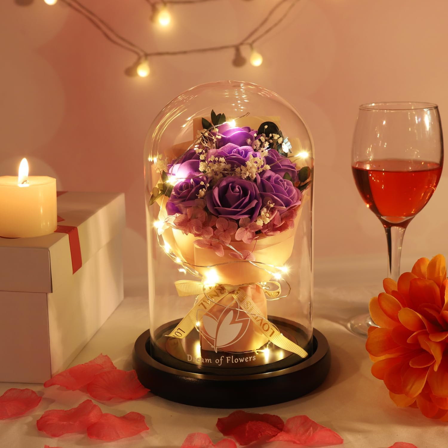 Eternal Rose in Glass Dome – Perfect Gift for Women on Any Occasion