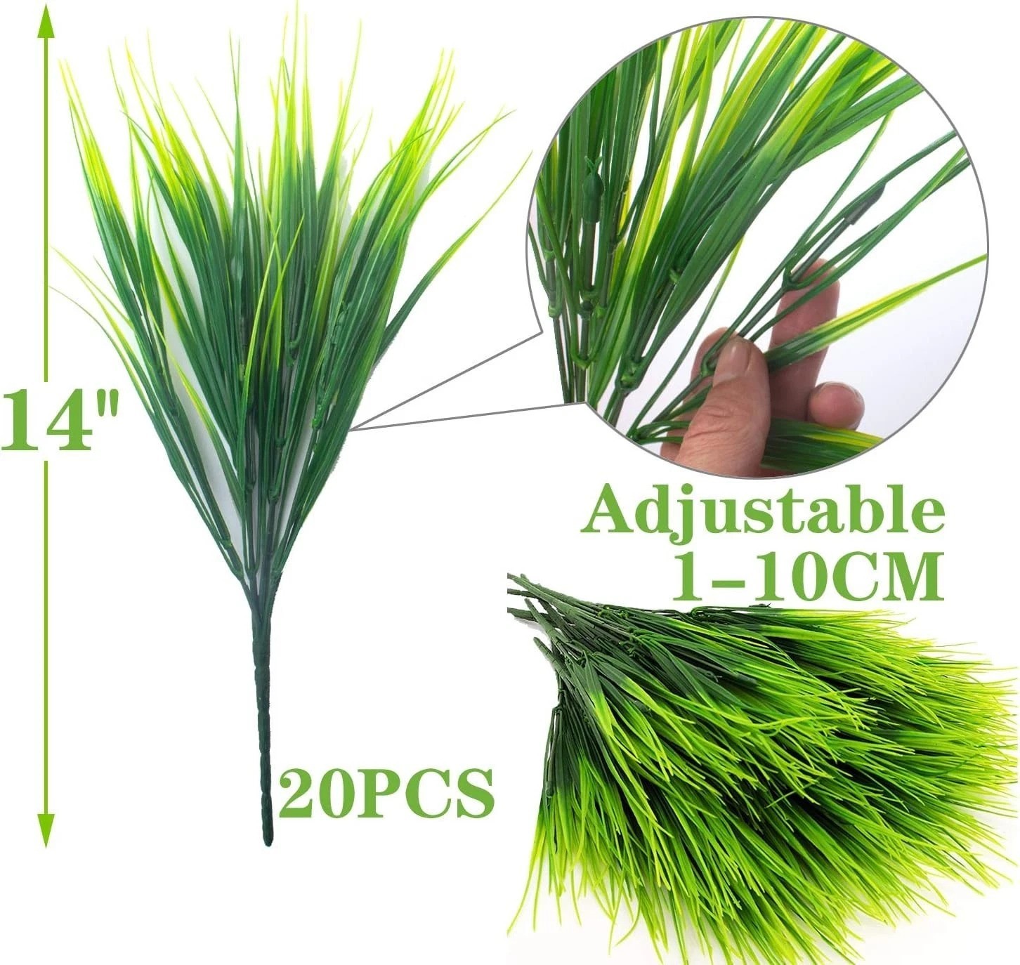 Faux Wheat Grass Greenery for Garden, 20 Bundles