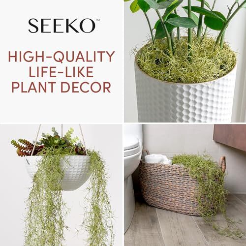 SEEKO Succulents Spanish Moss, Fake Moss for Artificial Assorted Sizes