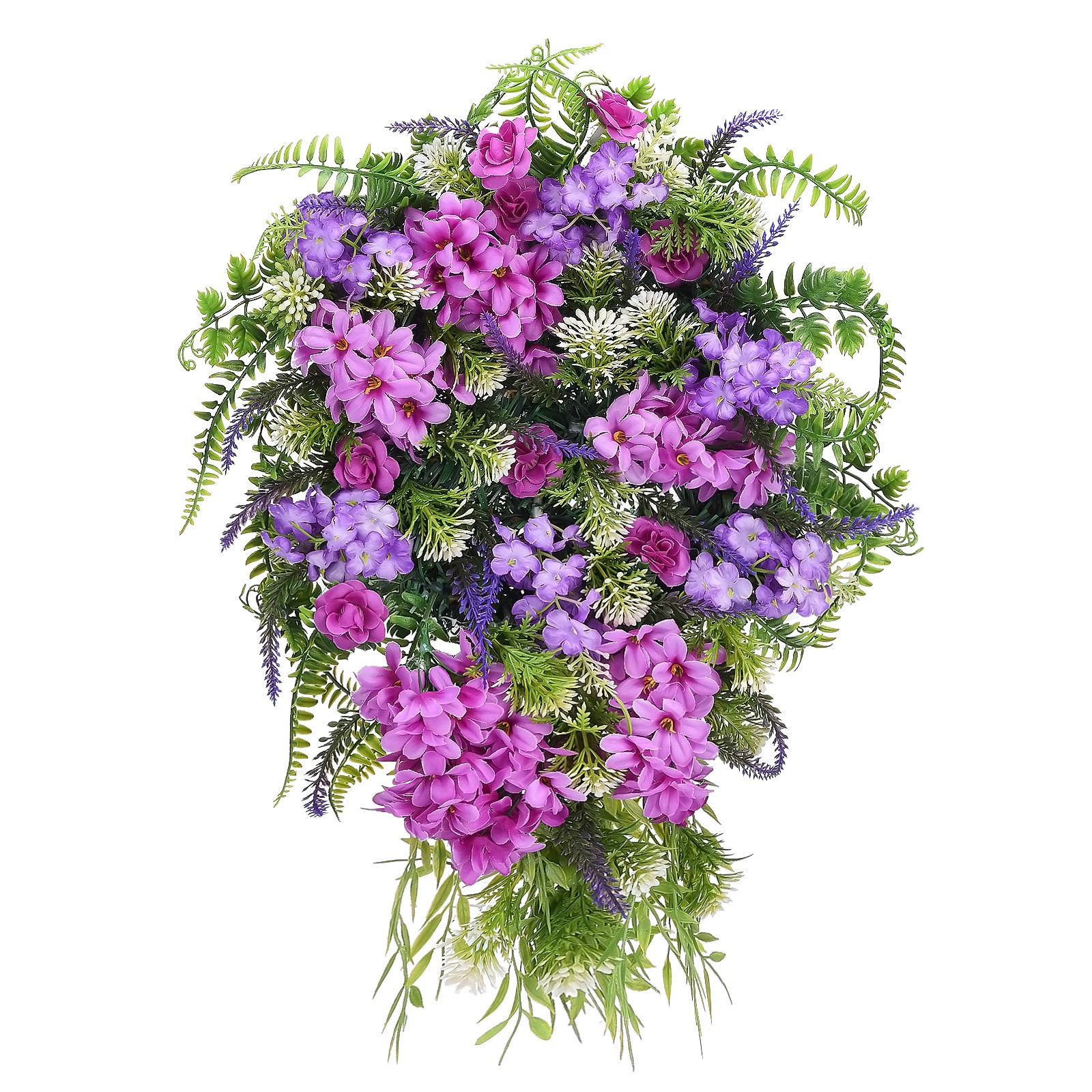 Large Purple Floral Wreath Style B Decor