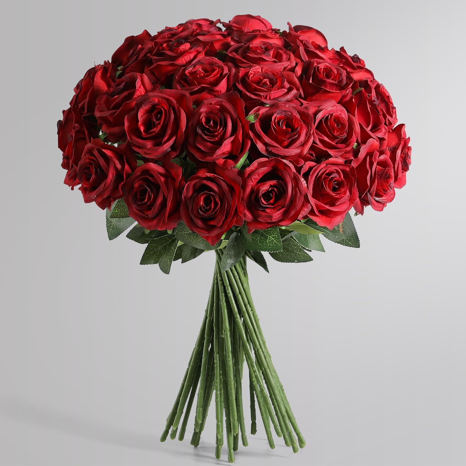 36Pcs Artificial Roses Realistic Fake Flowers Bulk Long Stem Silk Faux Roses …
