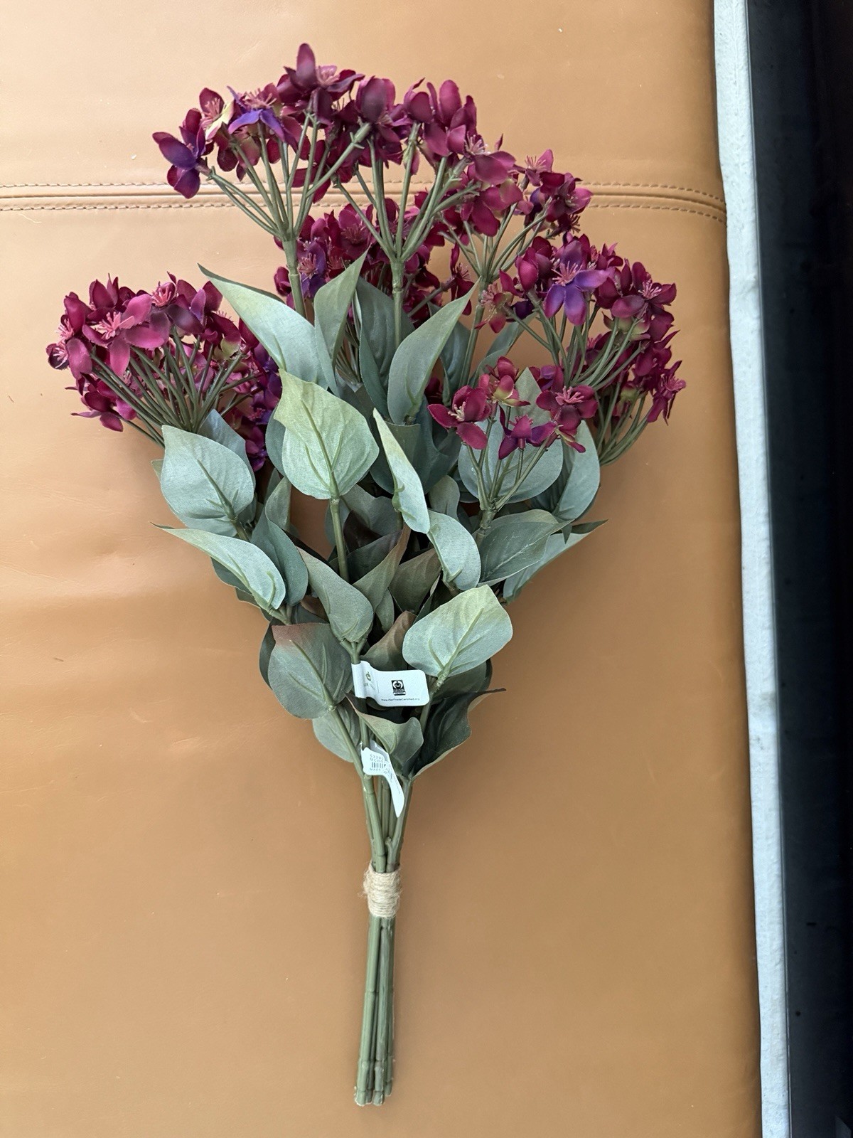 Pottery Barn Burgundy Fall Faux Floral Flowers Only (Vase Not Included) 18” NWT
