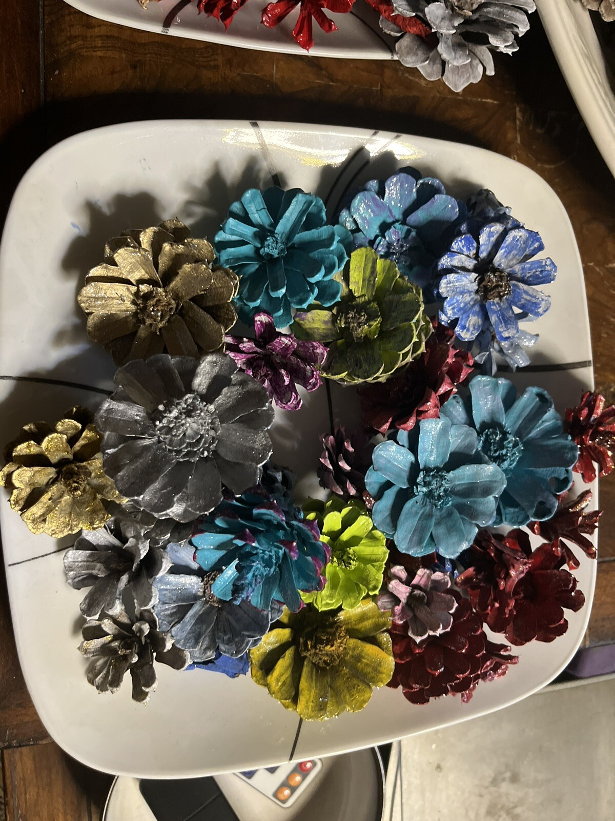 1 Dozen Pine Cone Flowers/Pine Cone Succulent-Hand Cut/Rustic