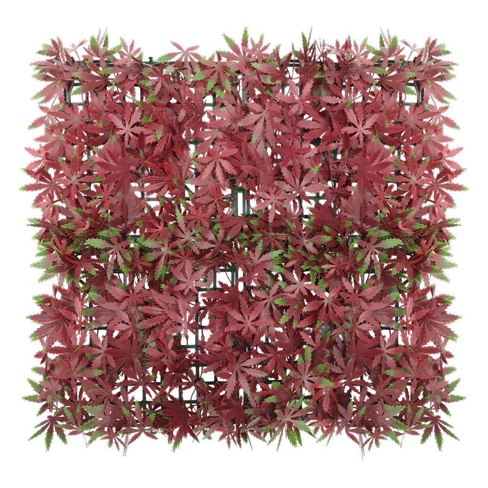 20″x20″ Artificial Red Maple Mat Faux Fence Panel Wall Decor Ficus Plant Hedge