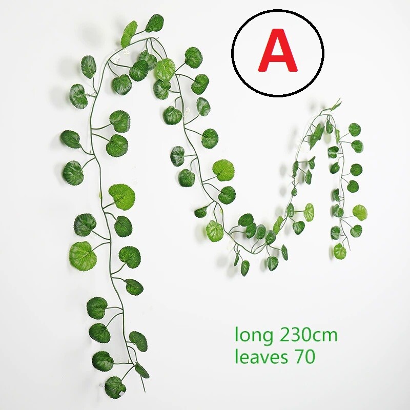 5pc Artificial ivy green silk hanging vine leaf plant vine leave home wall decor