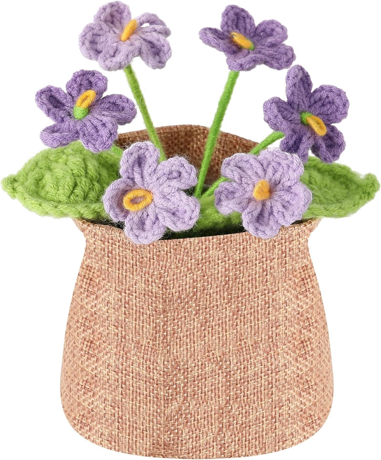 Cute Handmade Crochet Flower Pot – Perfect Decoration for Parties & Celebrations