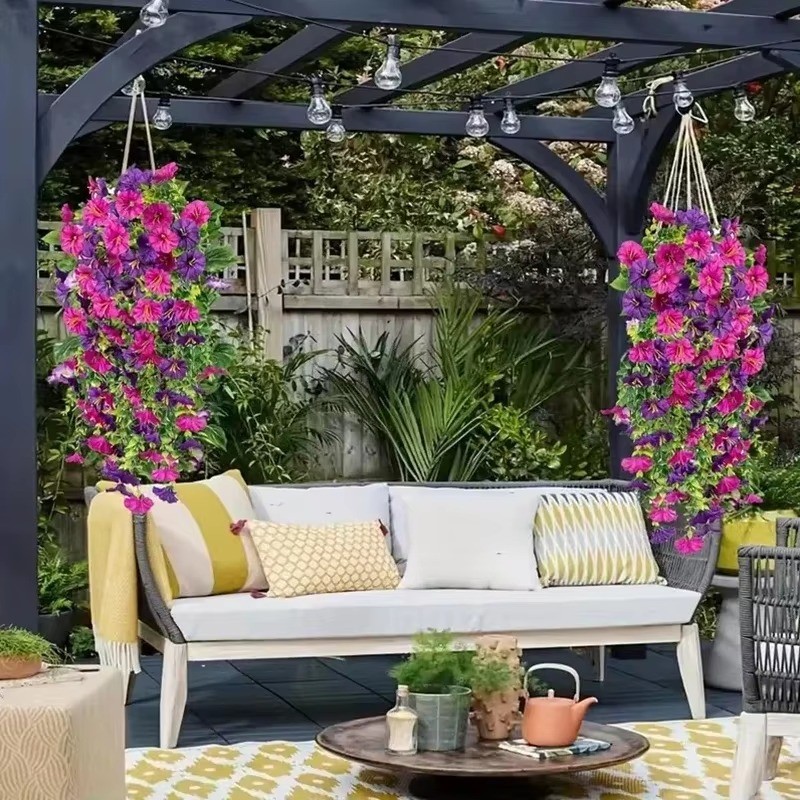 4/8x Artificial Bouquet Faux Flower Wall/Door/Vase/Outdoor Decor Party Wedding