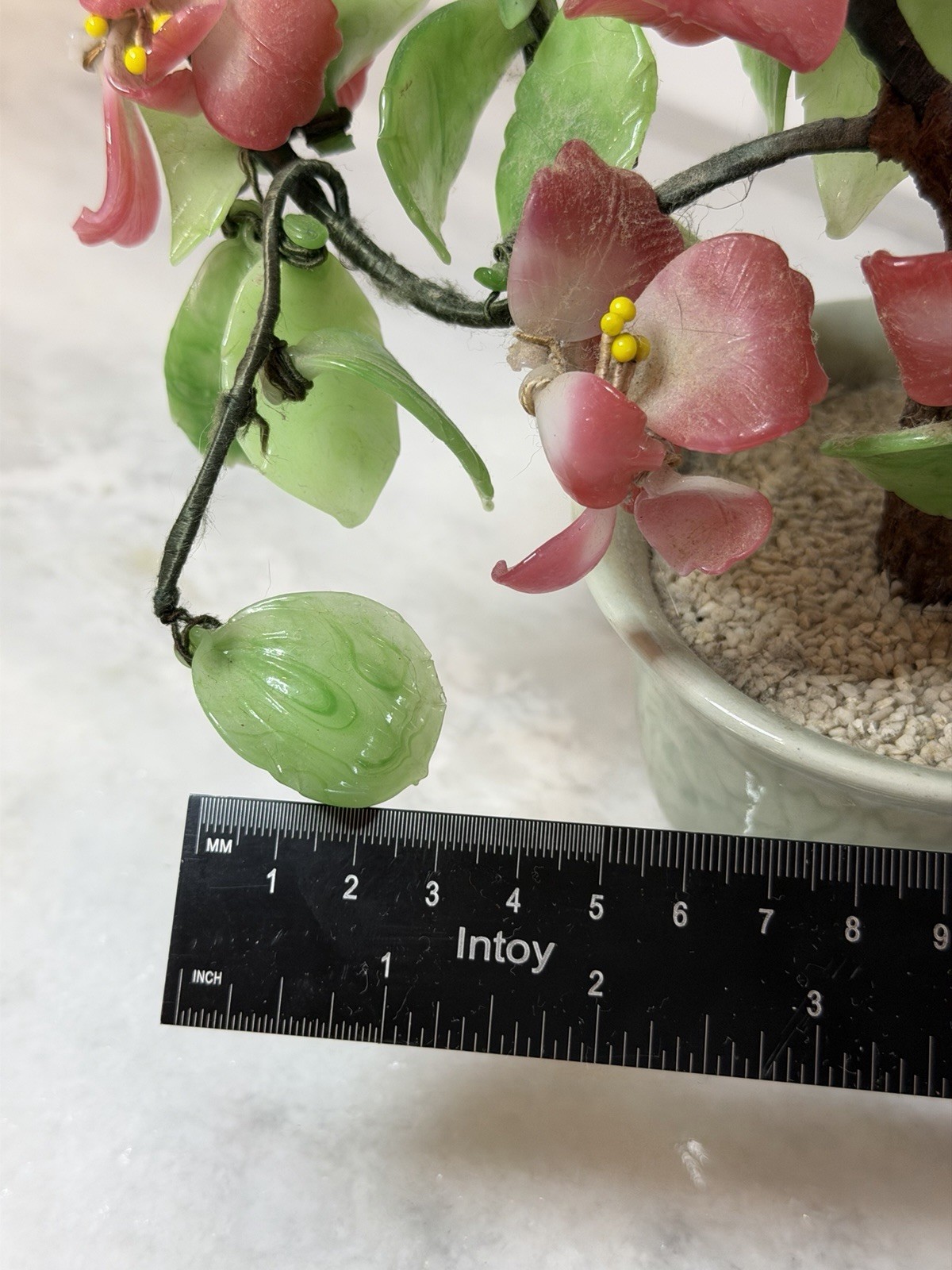 ✨ Vintage Gemstone Blossom Tree in Ceramic Pot ✨