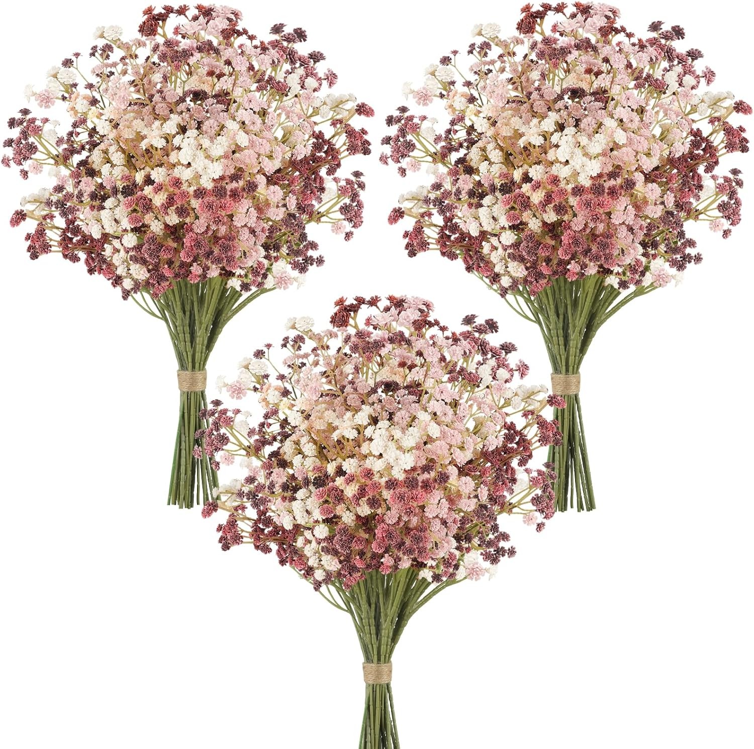 15 Pcs Baby’s Breath Artificial, Gypsophila Bulk Real Touch Decor
