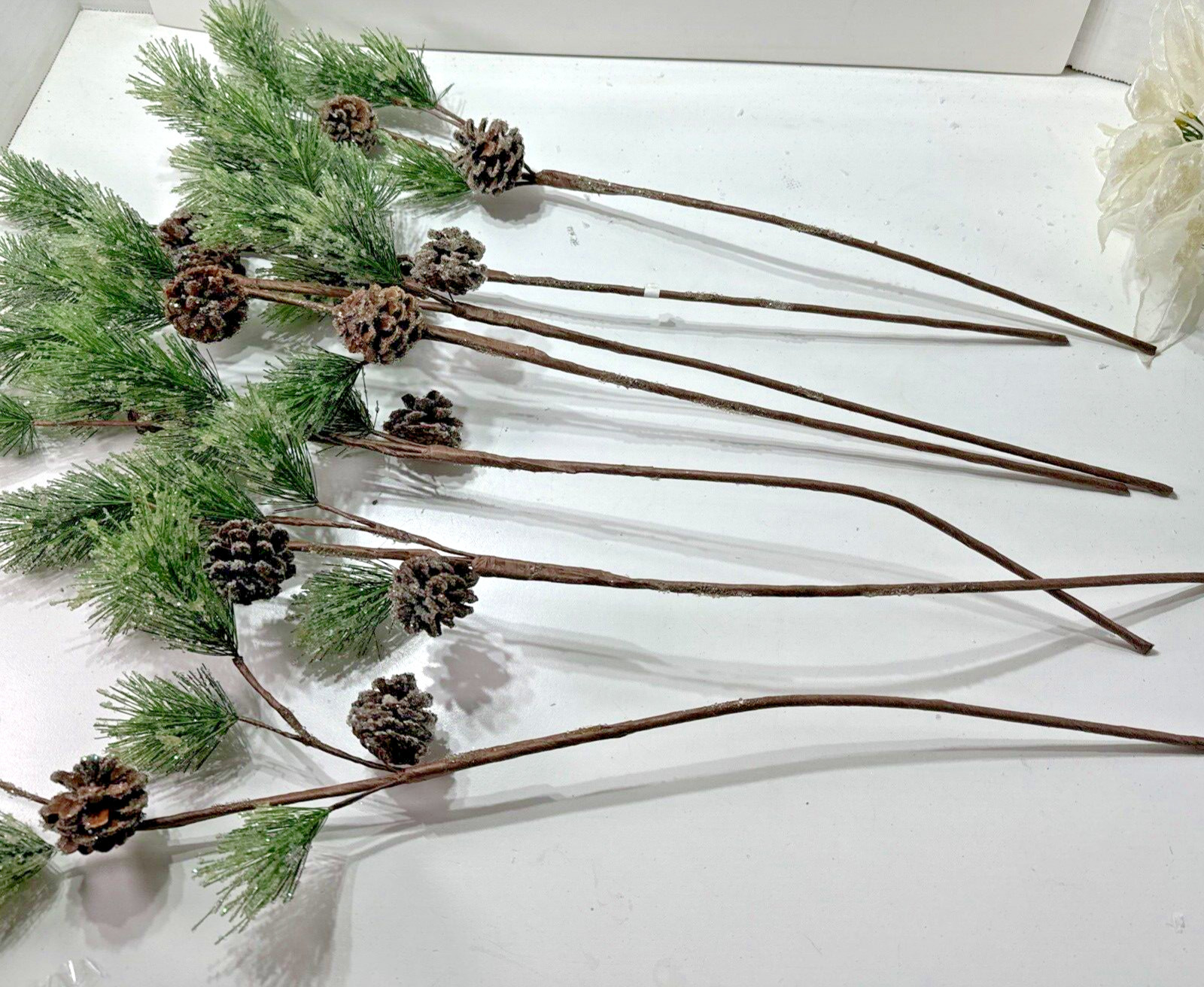17X ESTATE Vintage ICY Stems Faux Branches Assorted Vase CHRISTMAS DECOR