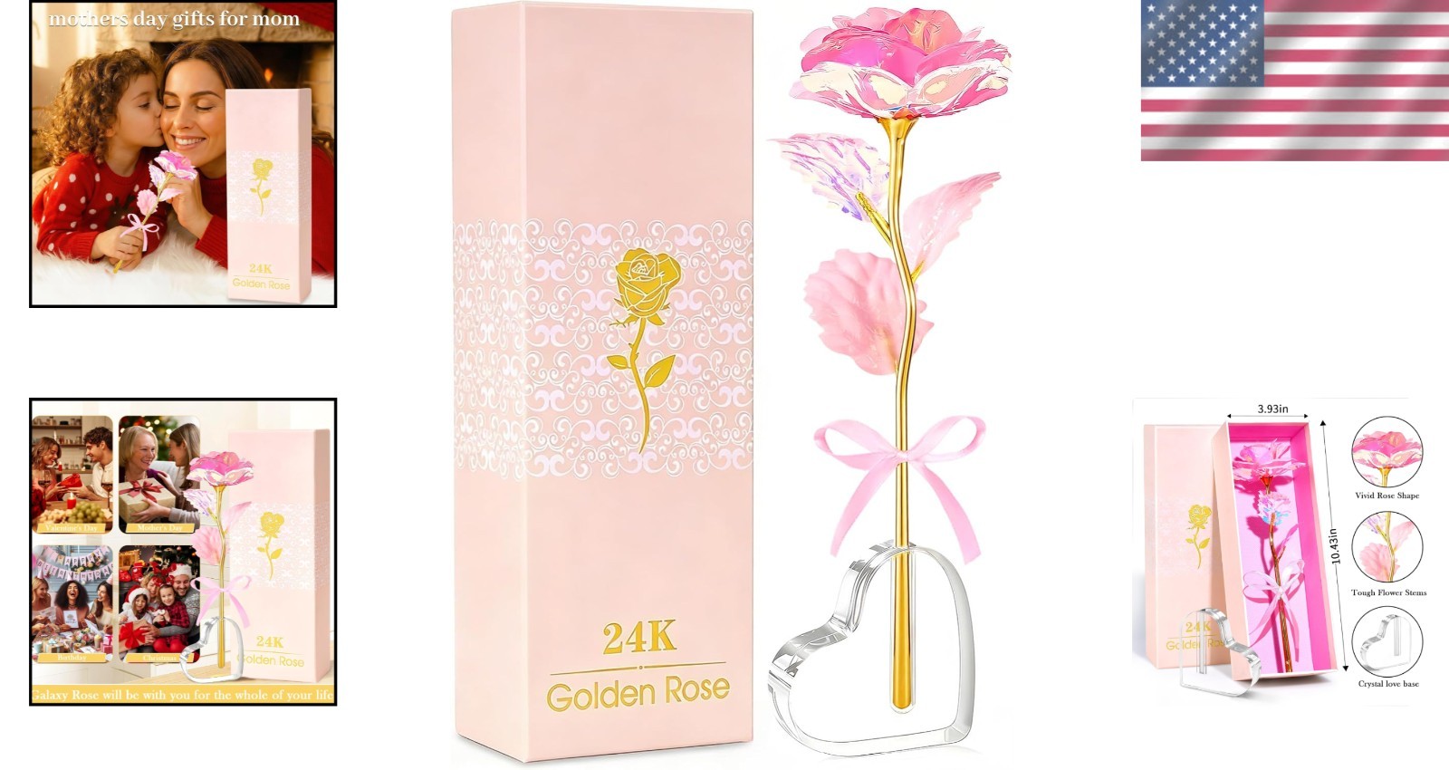 Luxurious Forever Rose in Heart Vase – Lasting Love for Mother’s Day and Beyond