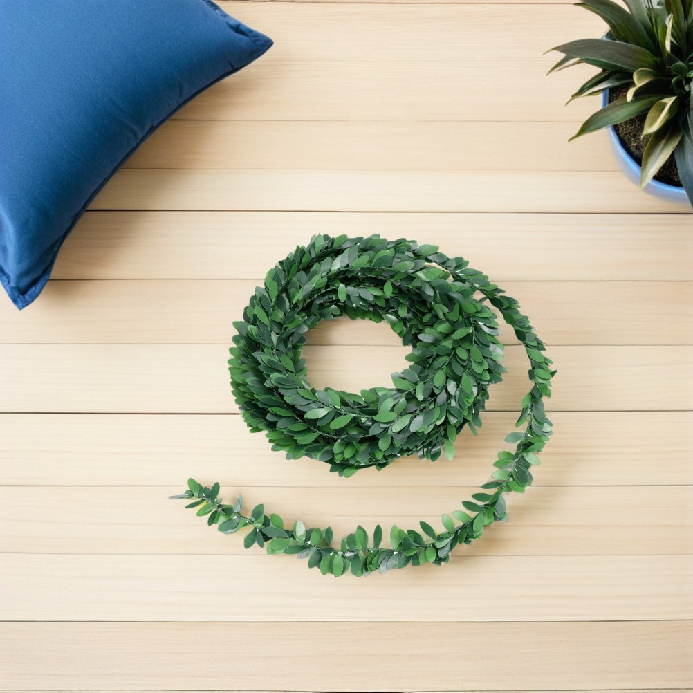 5 Pcs Realistic Artificial Vines Green Leafy Hanging Festival Home Decor