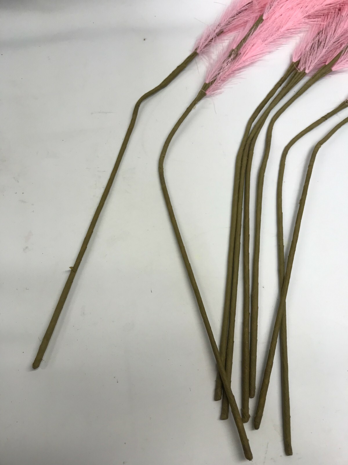 8 Synthetic Grass Ornamental PInk Cortaderia selloa in Home Garden 30in Length