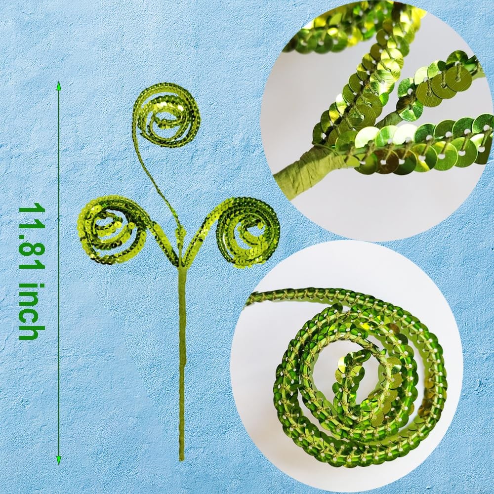 8 Pcs Christmas Tree Decoration Picks Glitter Candy Shape Curly Pick Artifici…