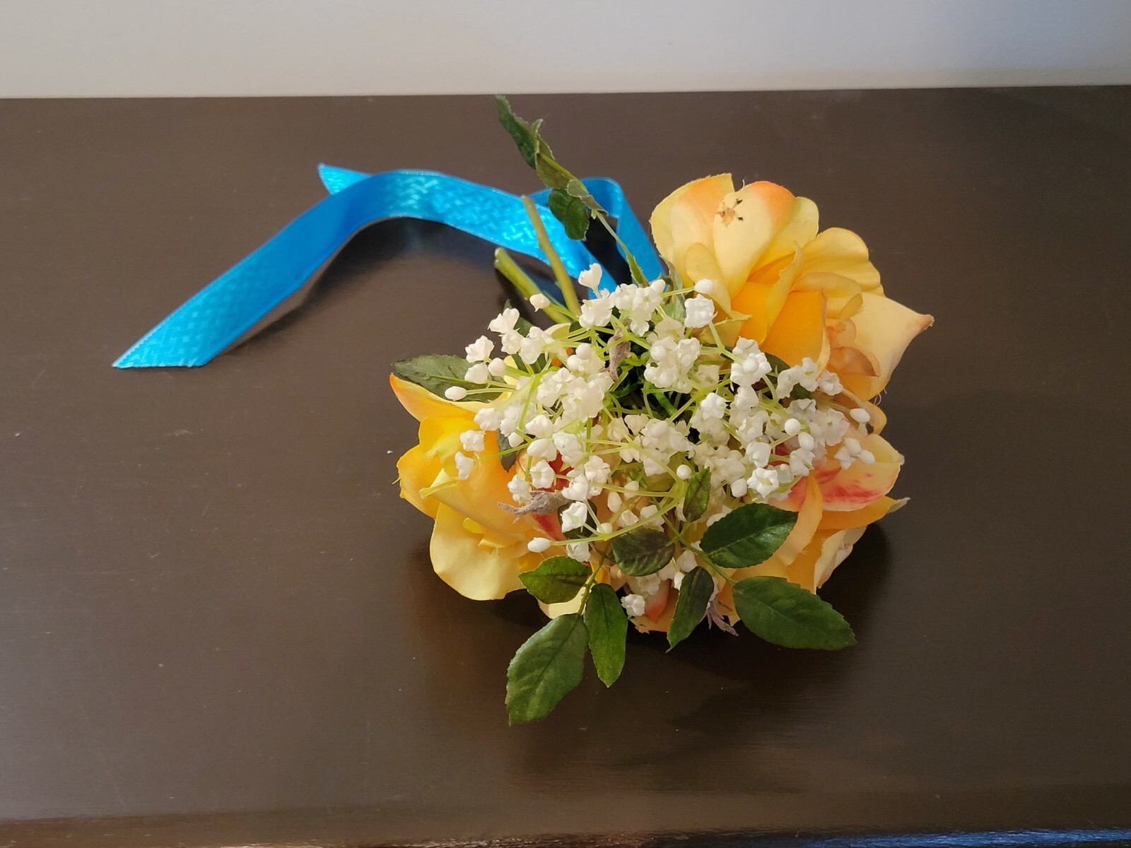 Artificial Fresh Cut A.A.F. Garden Rose Cutting Yellow Rose Bouquet (NEW)