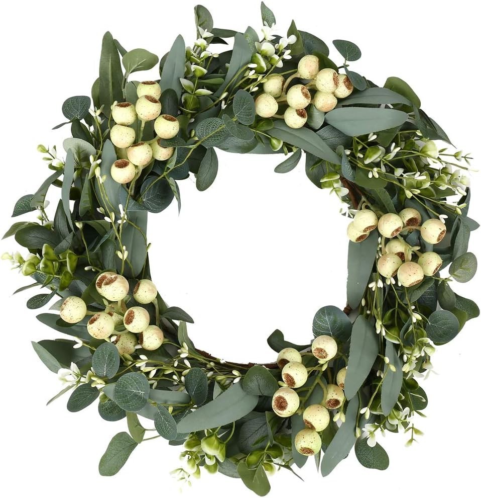 Exquisite 20-Inch Green Eucalyptus Wreath – Perfect for Any Season or Occasion